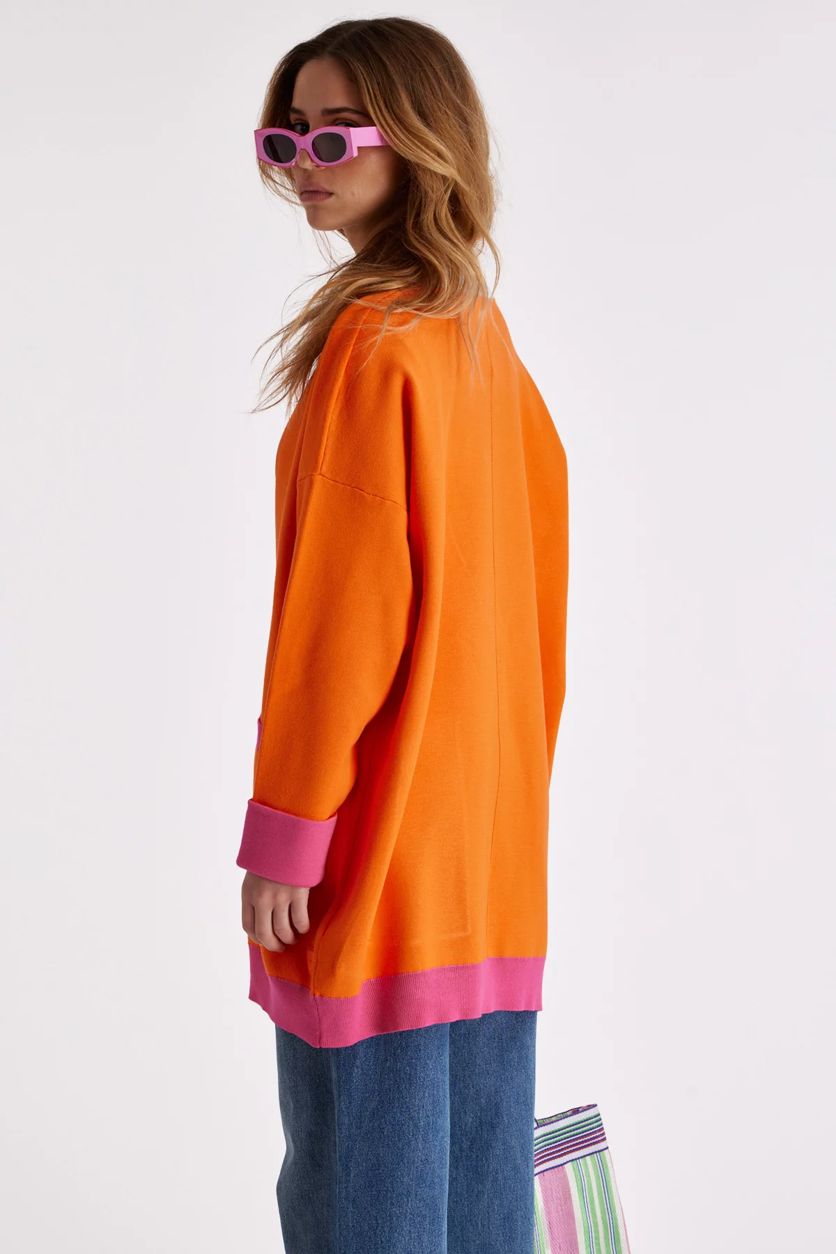 Irina two-tone knitted jacket