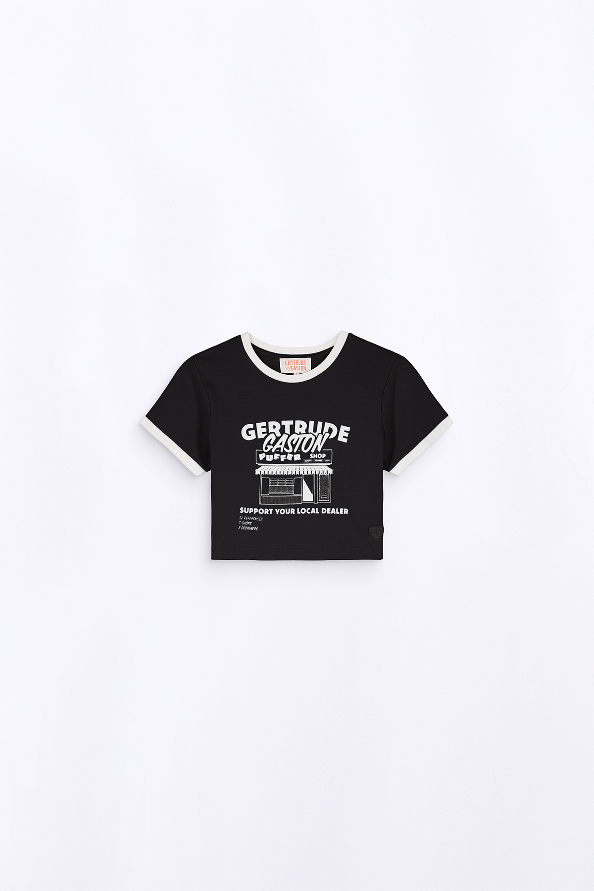 T-shirt cropped imprimé...