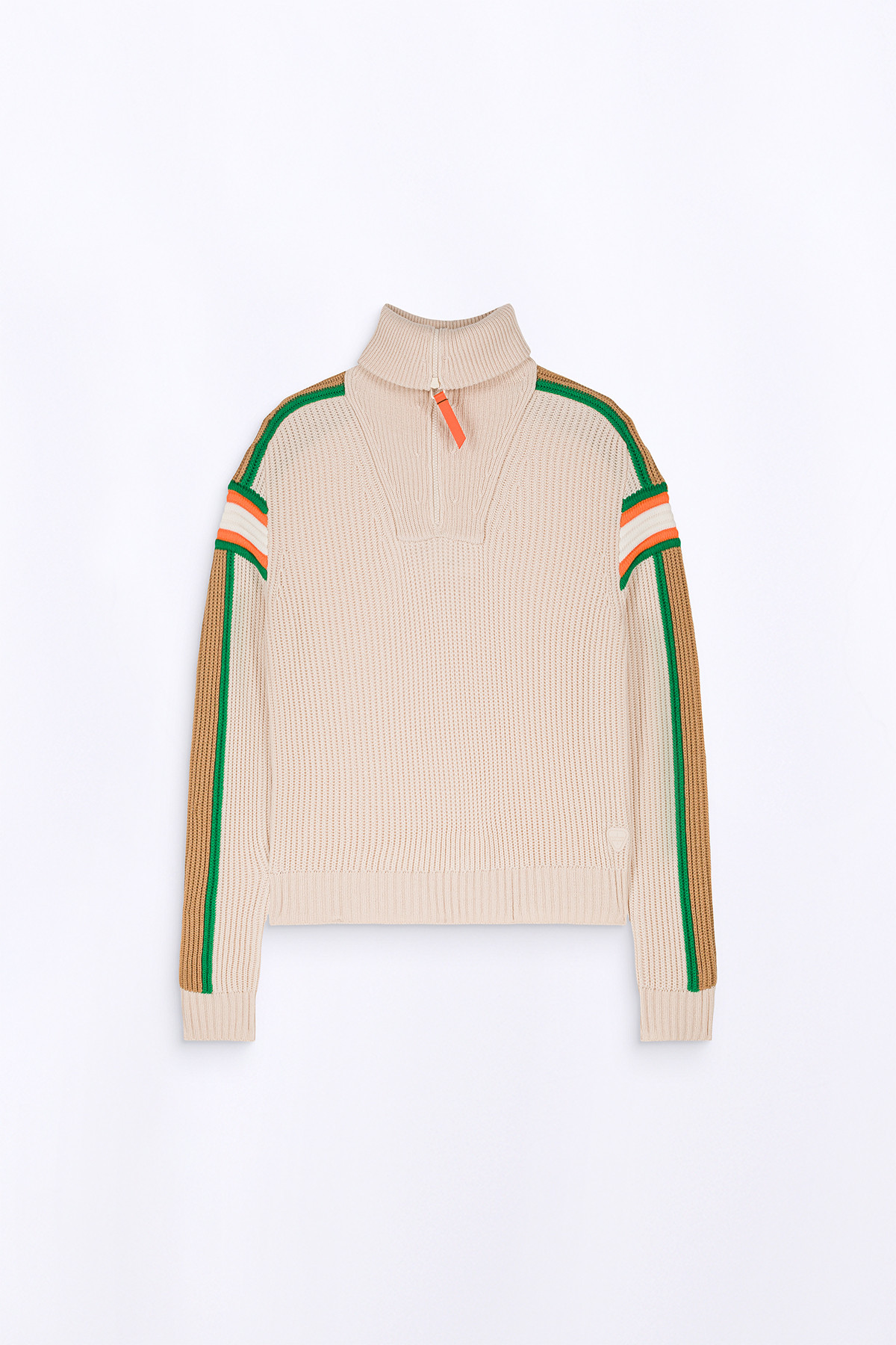Agathe Ecru beaded knit...