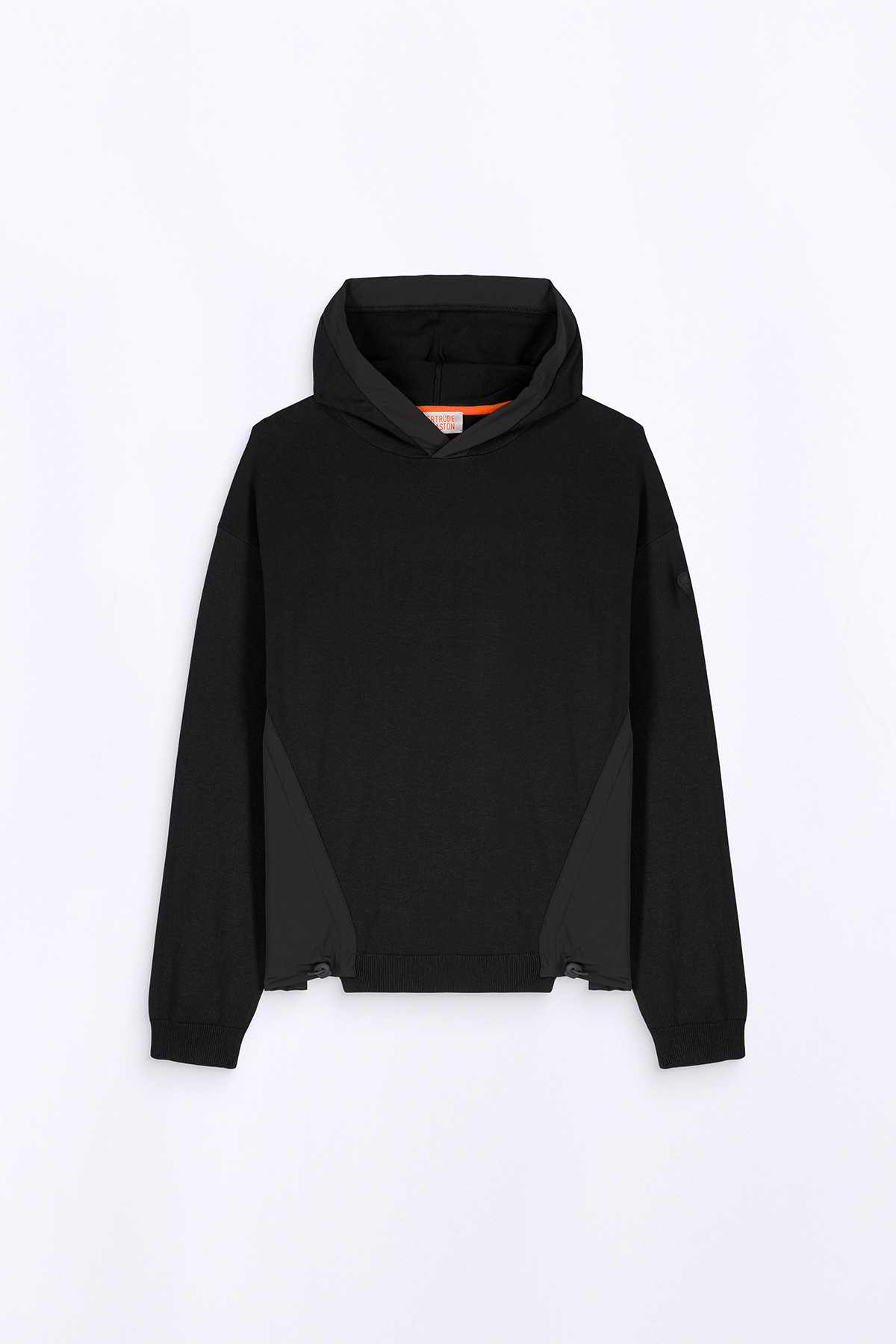 Yohan Black nylon-knit hoodie