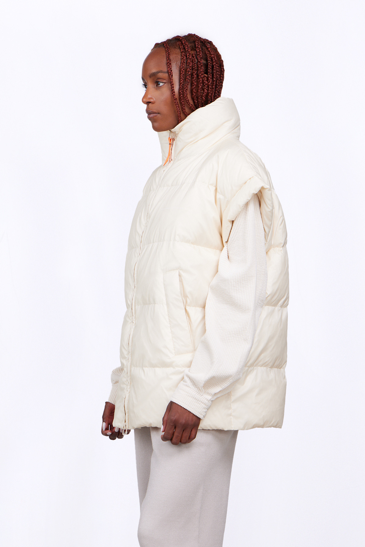 Gaia Ecru oversized ripstop...