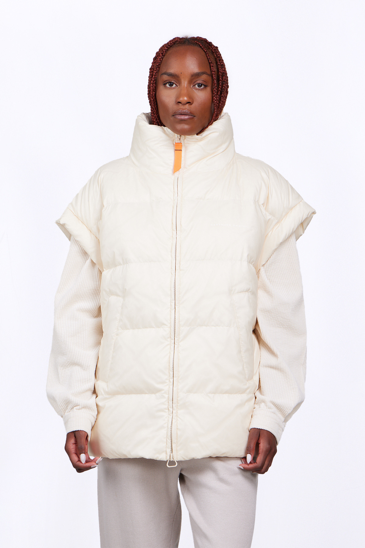 Gaia Ecru oversized ripstop...