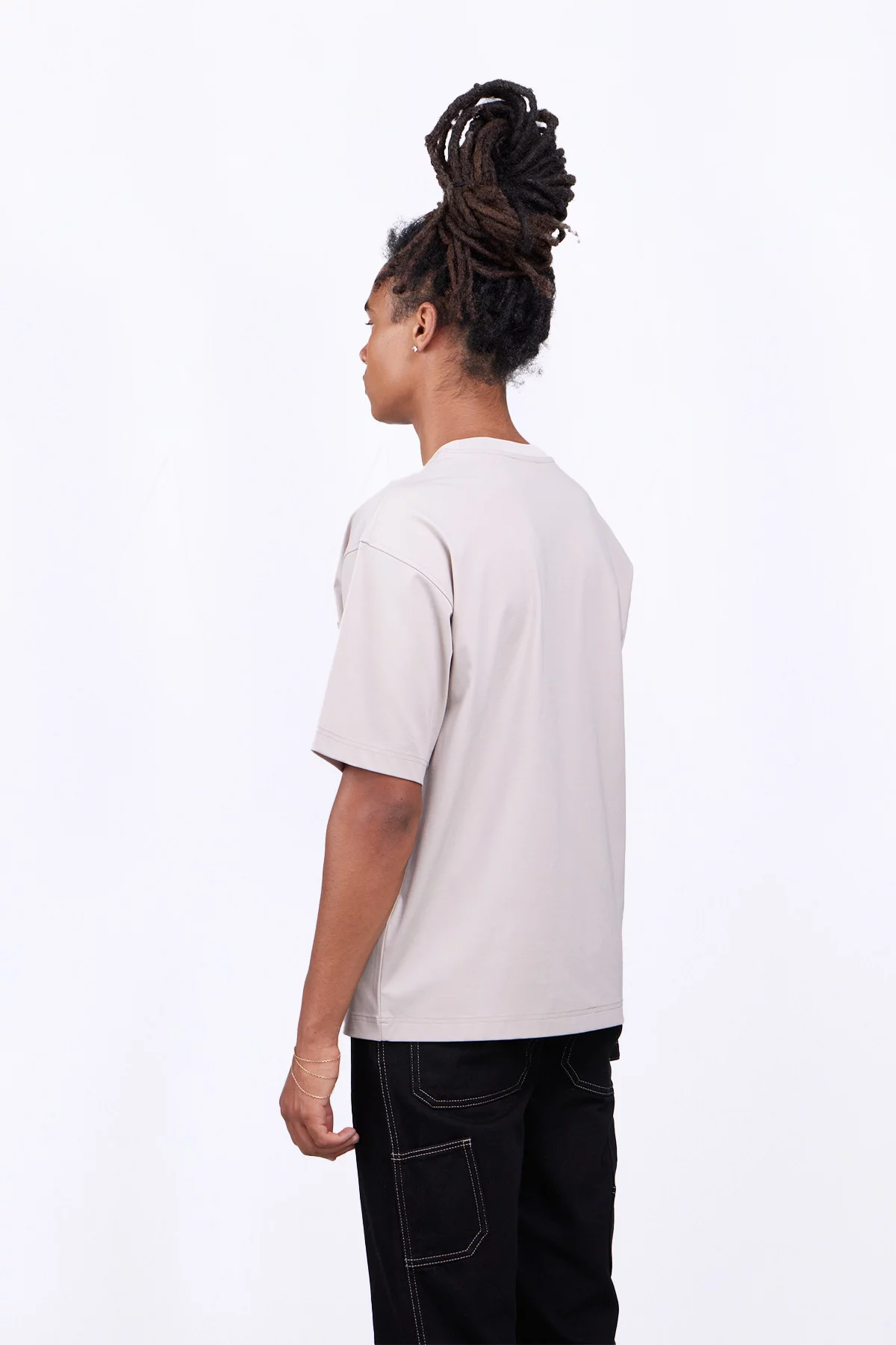 T-shirt with chest patch pocket Barnabe Pocket Light Grey