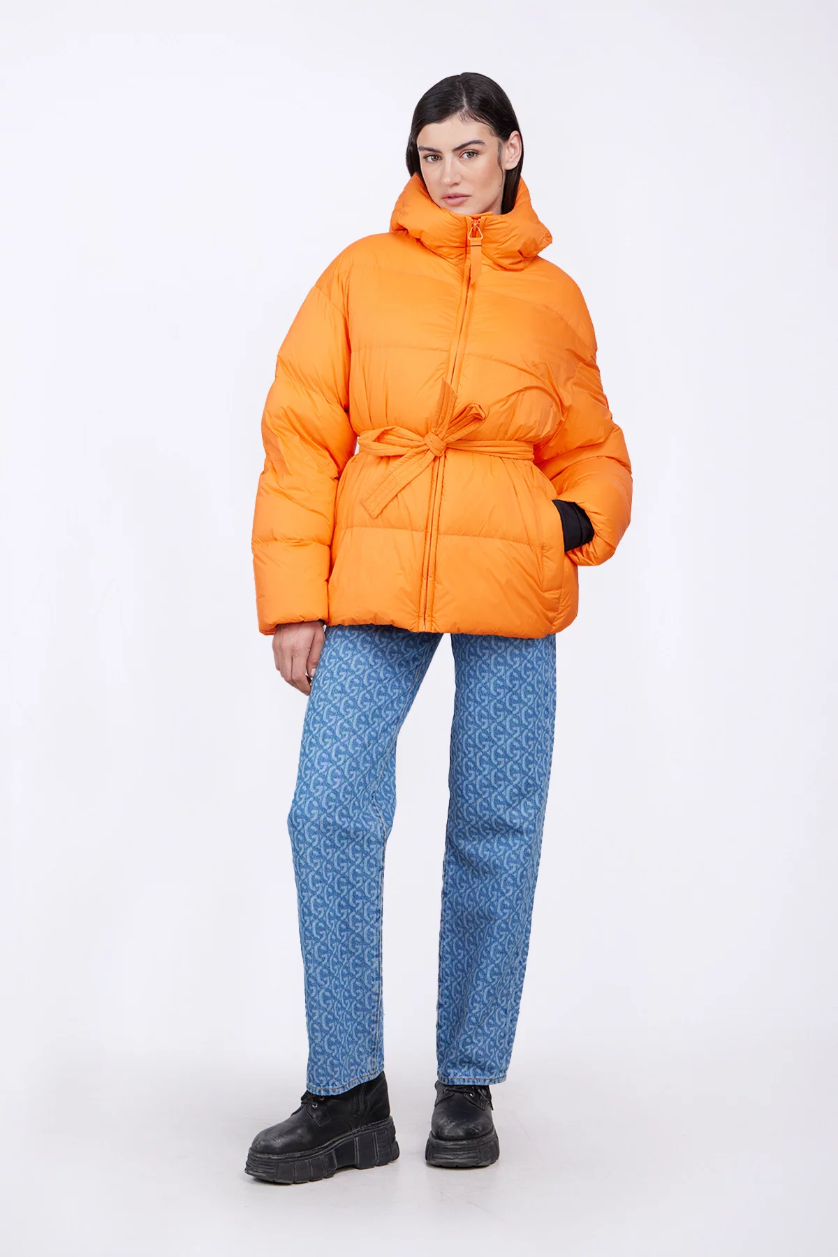 Doudoune oversize Mika Orange