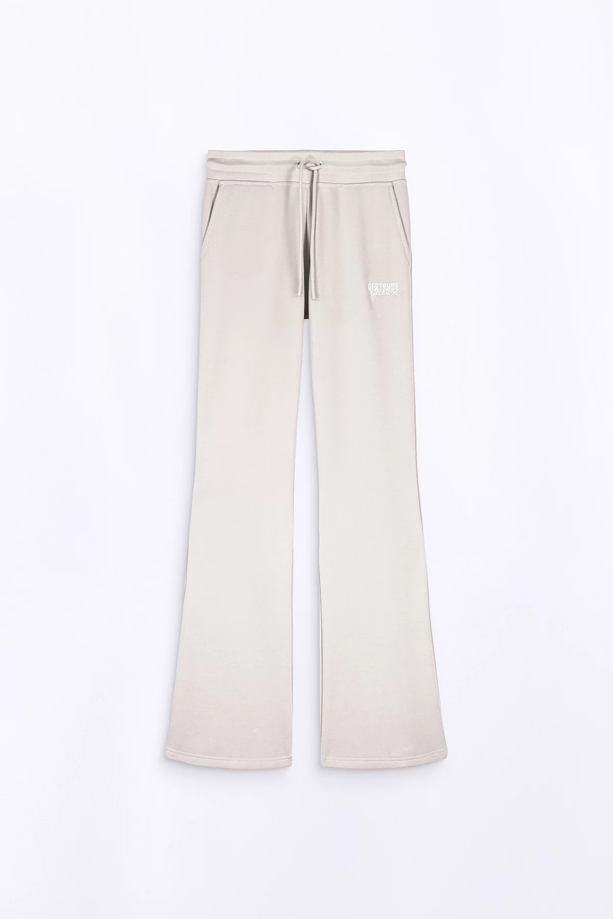 Nanou Light Grey high-waisted flare jogging trousers
