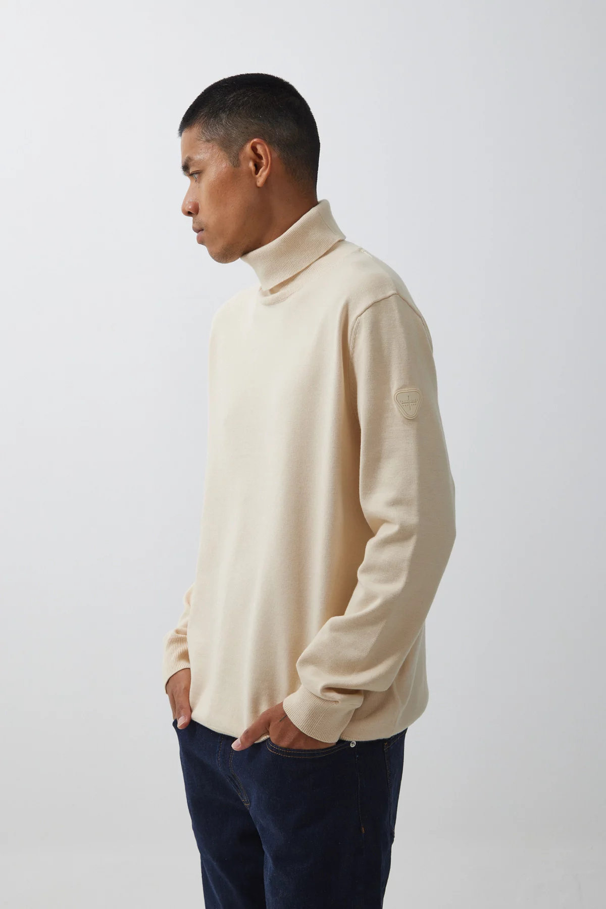 Pull col roulé Elliot Vanille