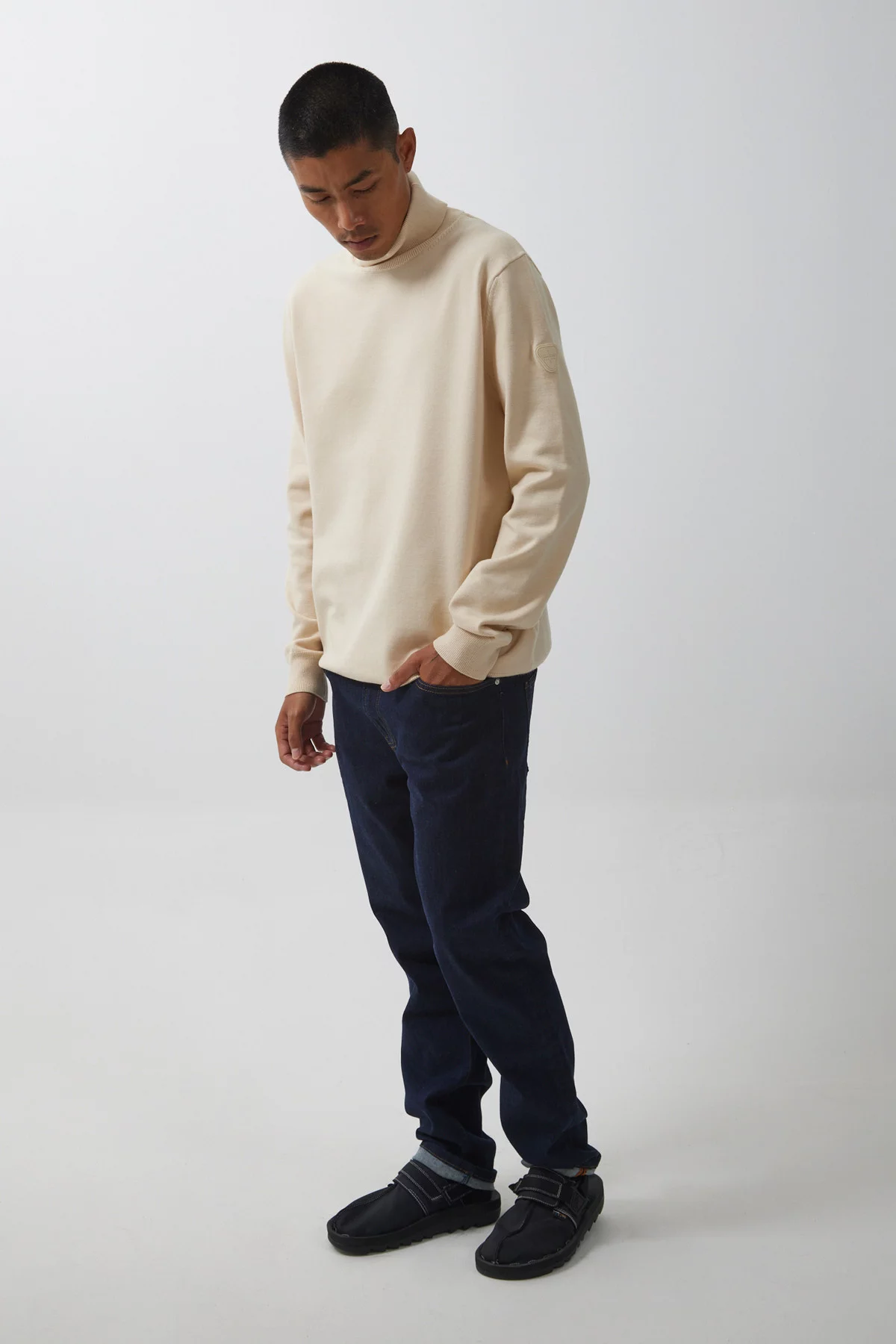 Pull col roulé Elliot Vanille