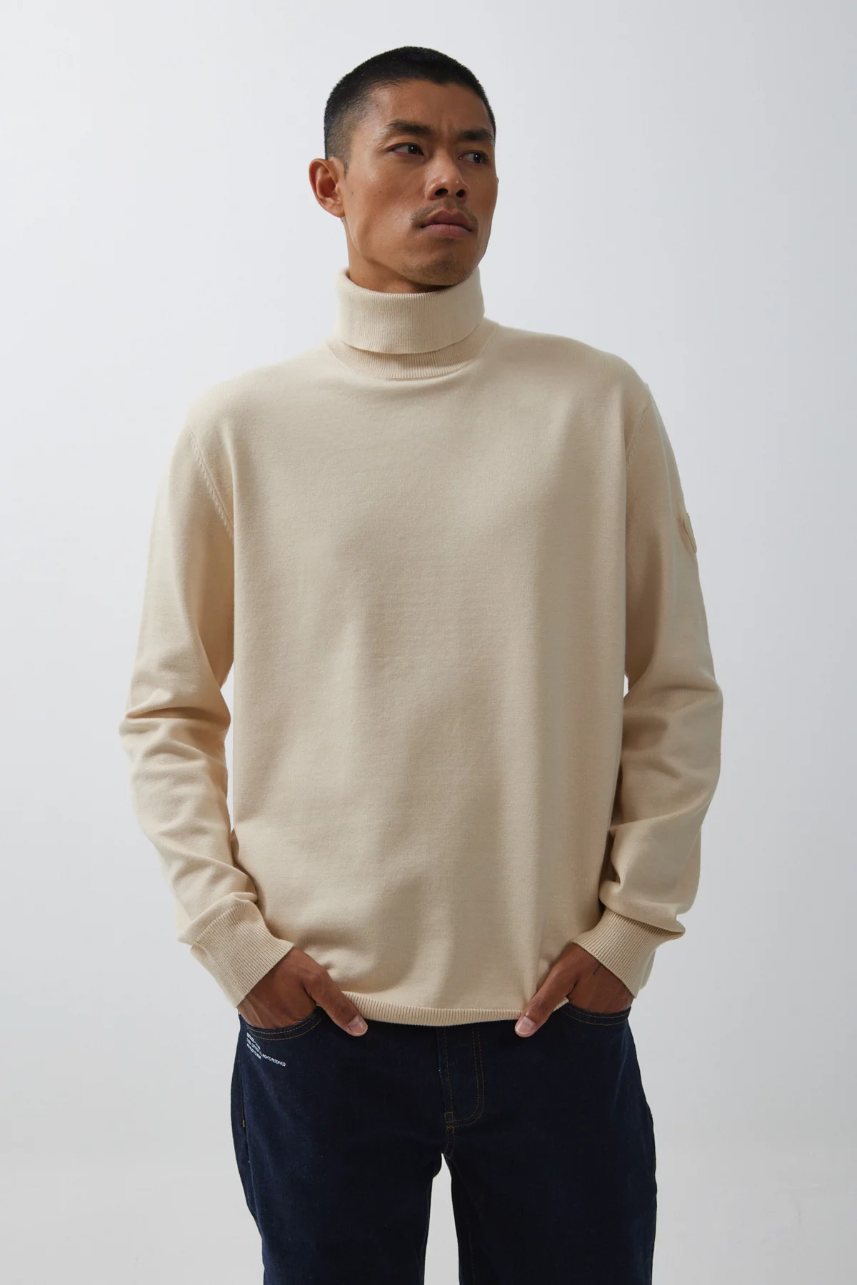 Pull col roulé Elliot Vanille