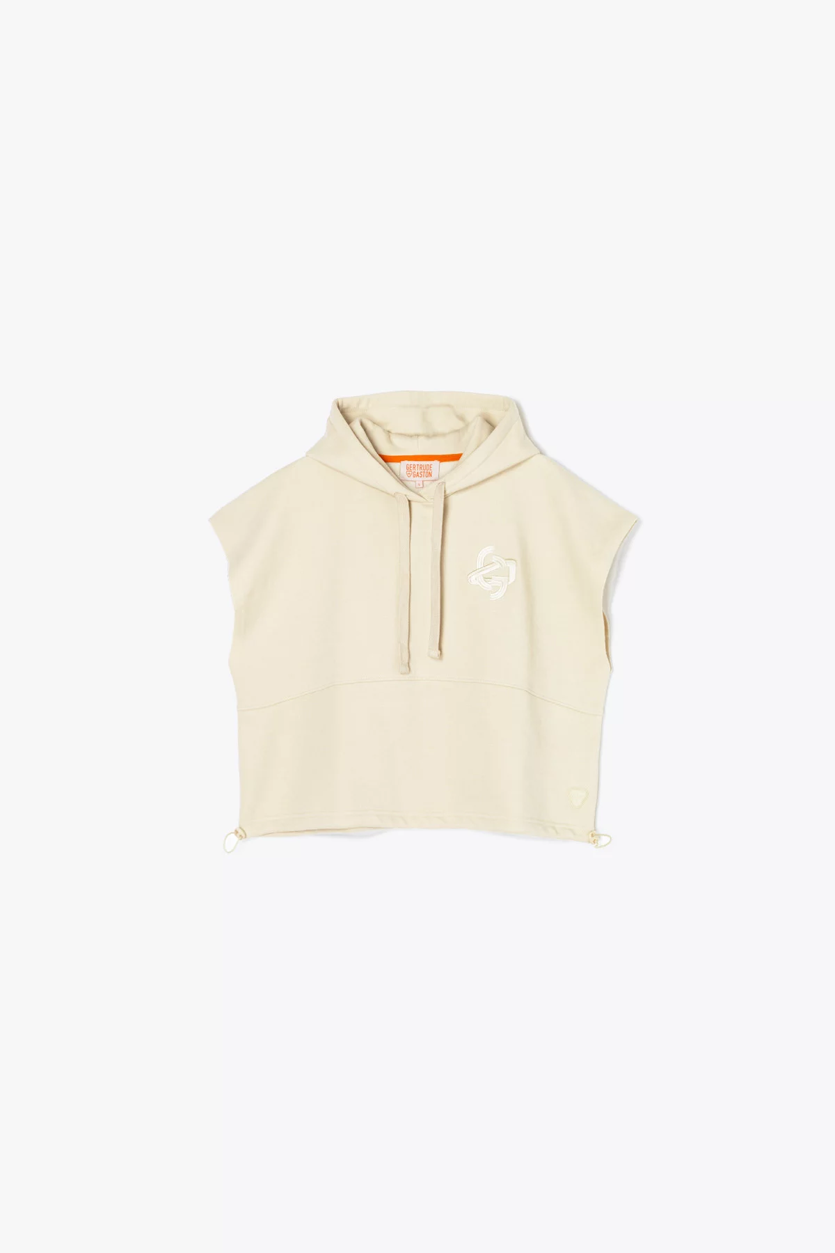 Sweat sans manches Amandine Vanille