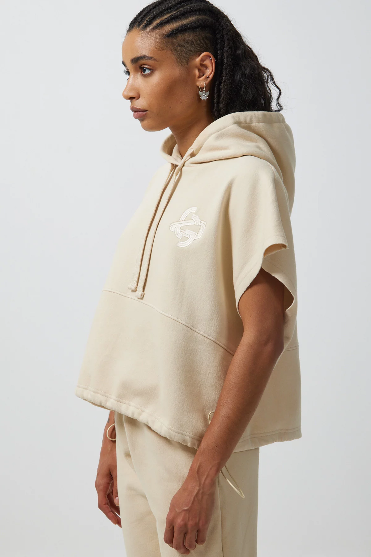 Sweat sans manches Amandine Vanille