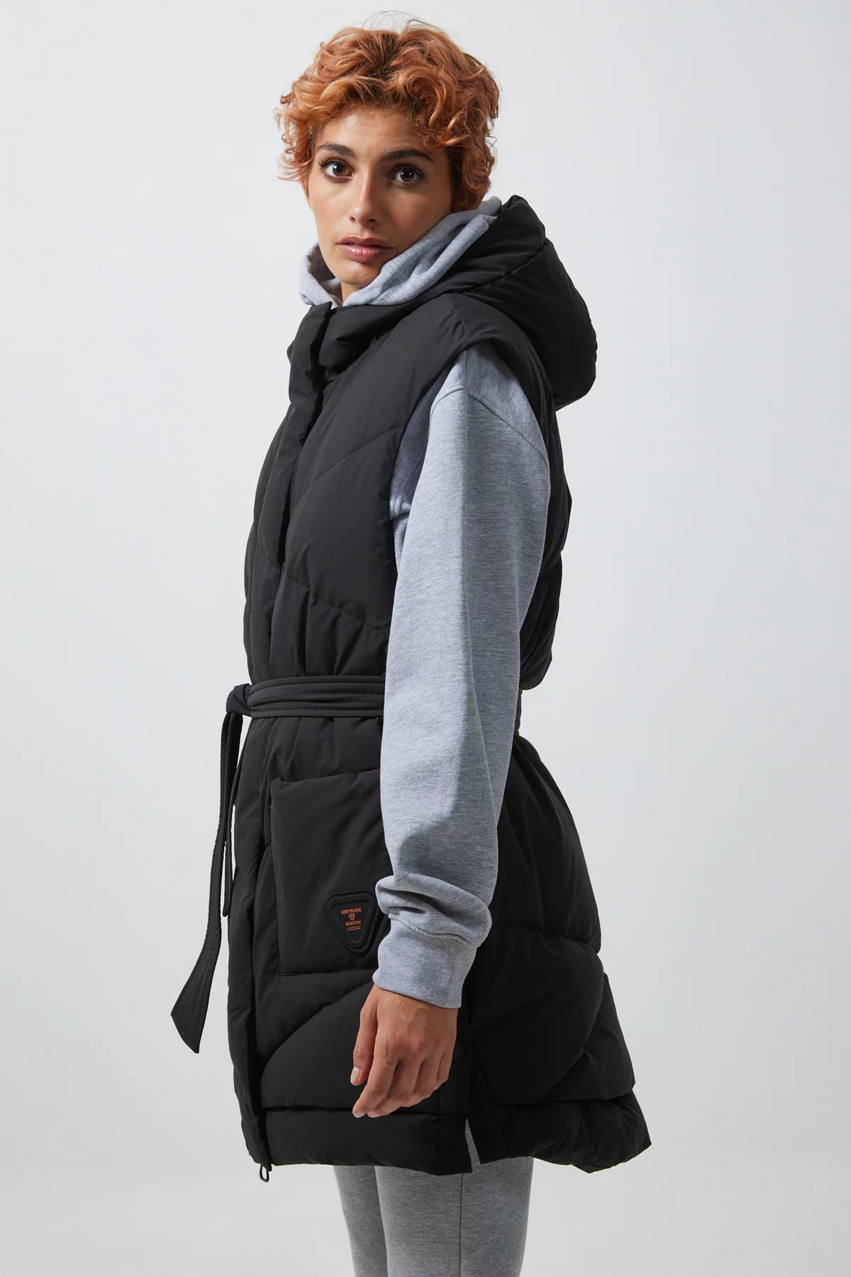 Doudoune mi-longue sans manches Marinetta Black