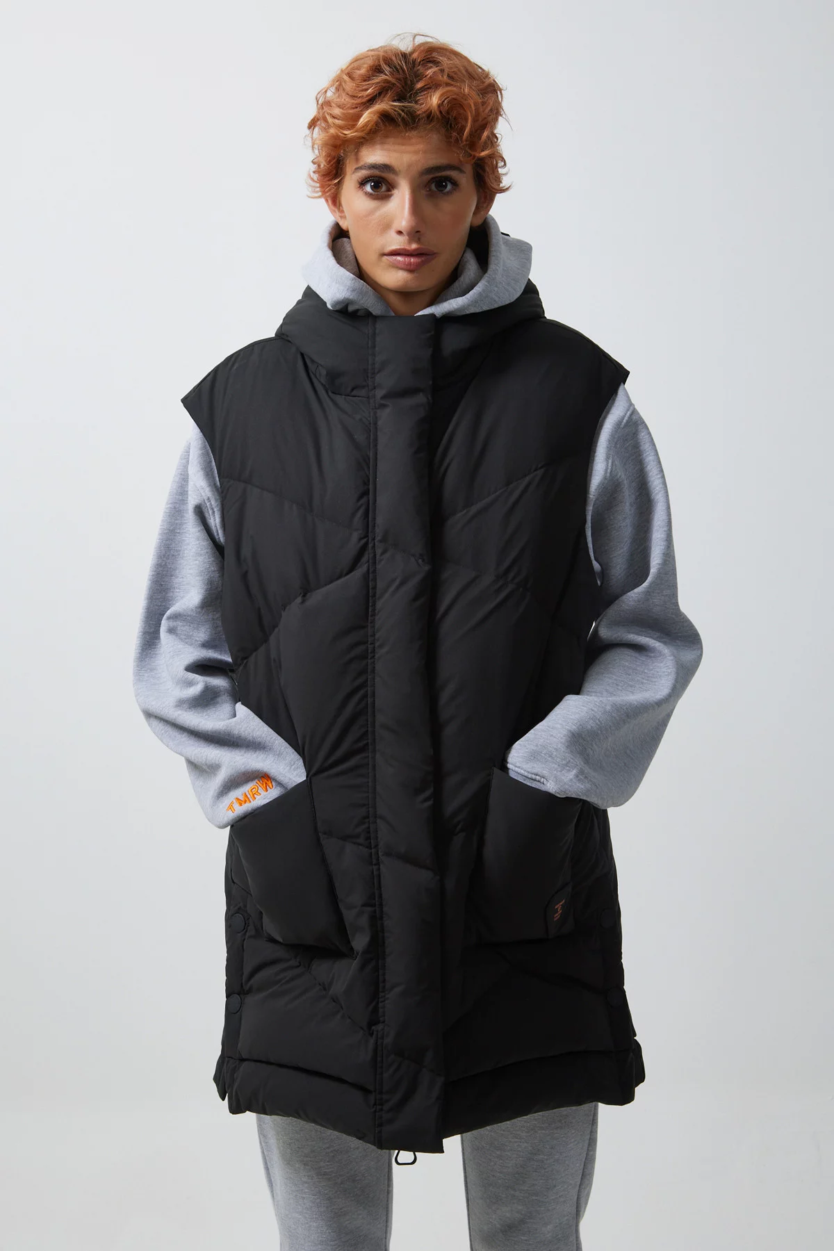 Doudoune mi-longue sans manches Marinetta Black