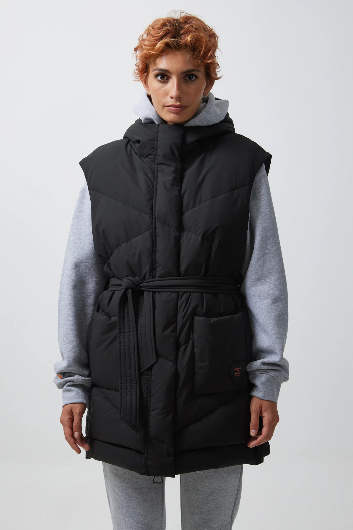 Doudoune mi-longue sans manches Marinetta Black
