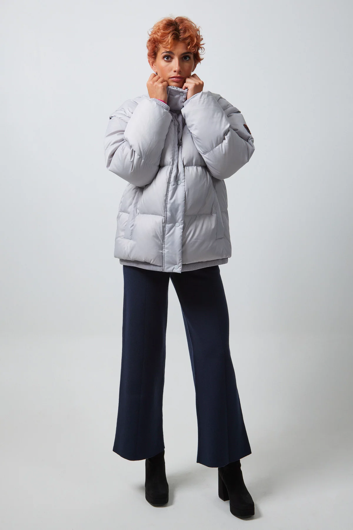 Oversized down jacket Matia Grey