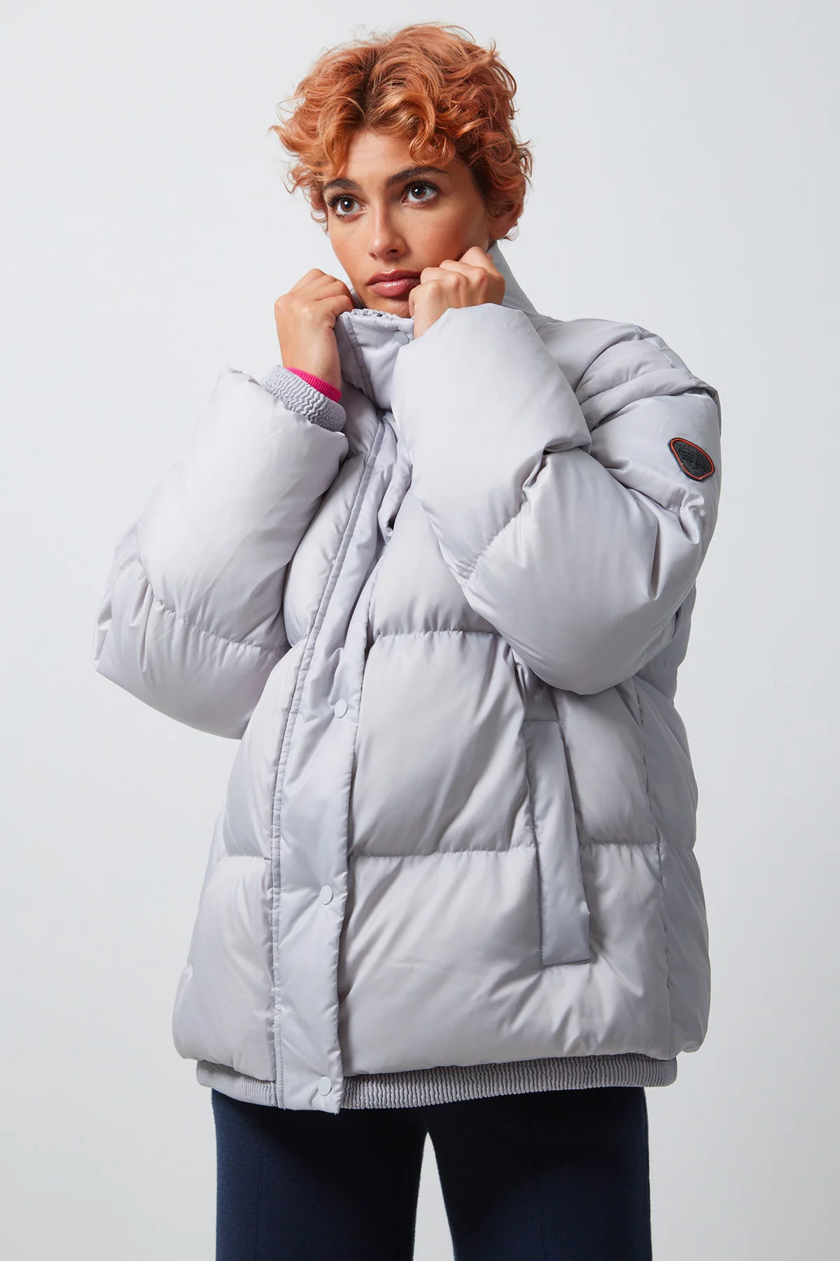 Oversized down jacket Matia Grey