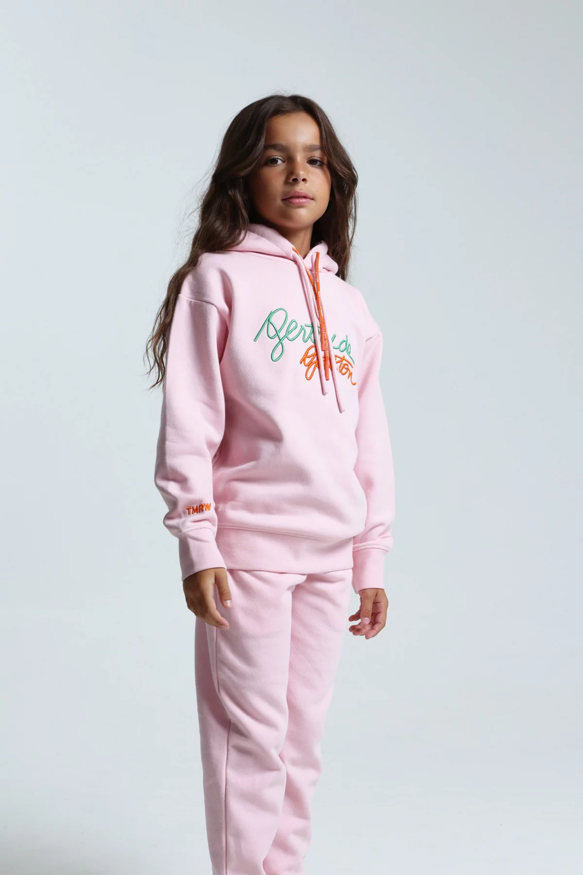 Hoodie Little Charly Broderie Pink