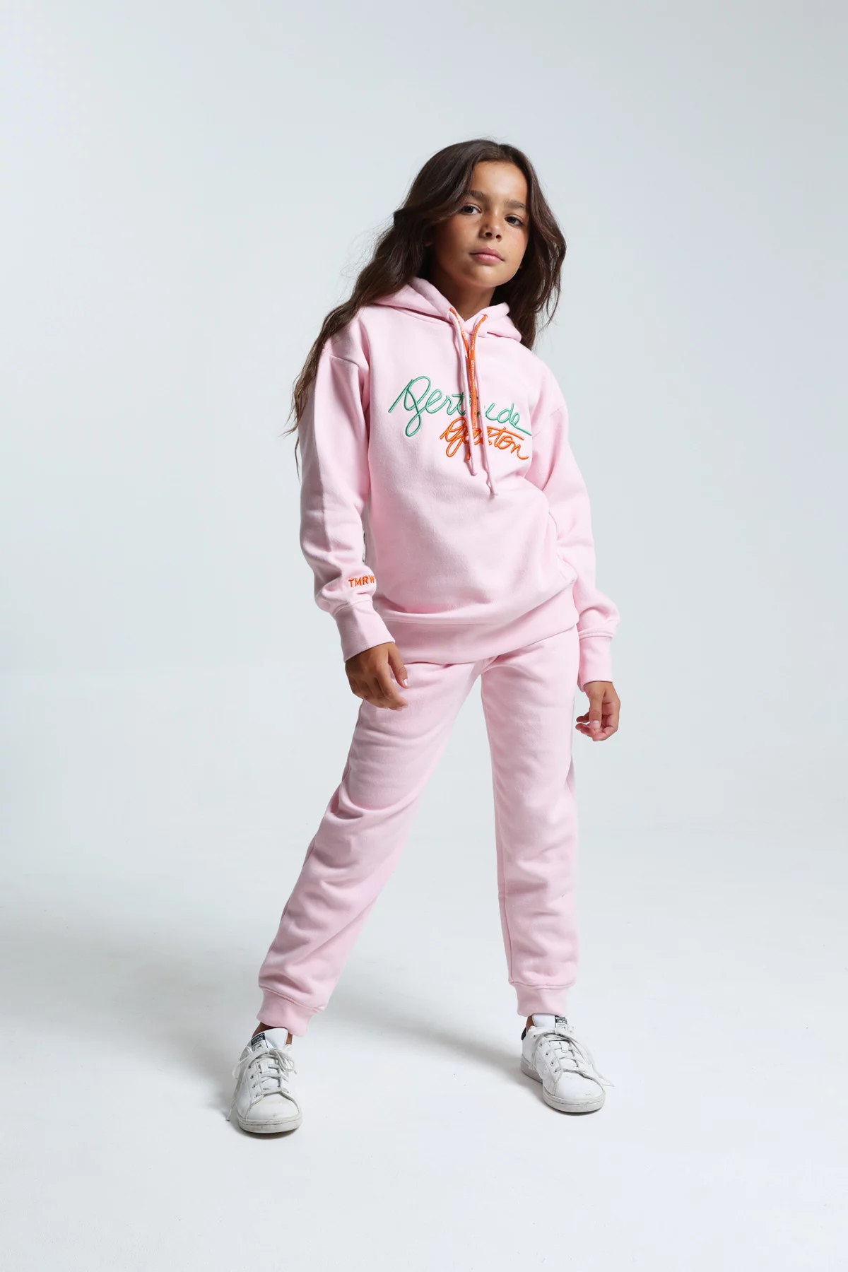 Hoodie Little Charly Broderie Pink