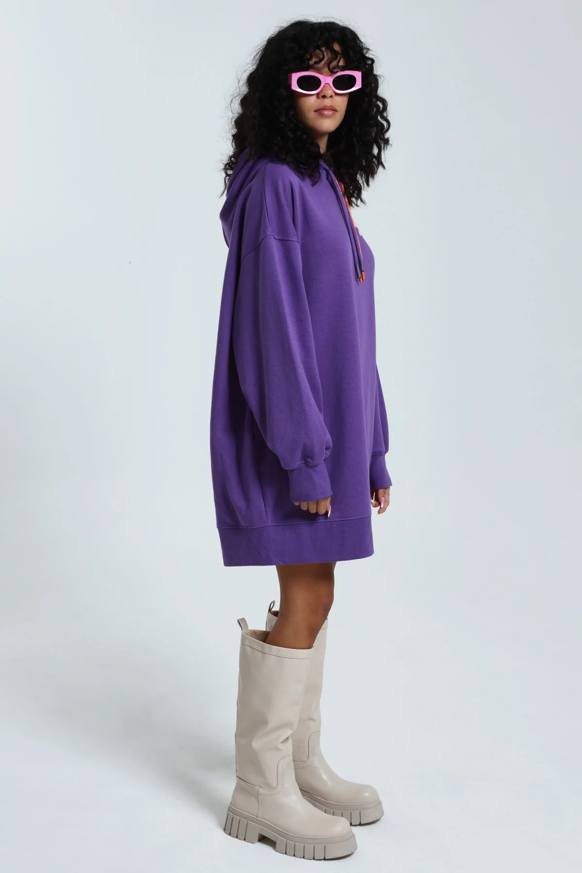 Robe hoodie Safia Violet