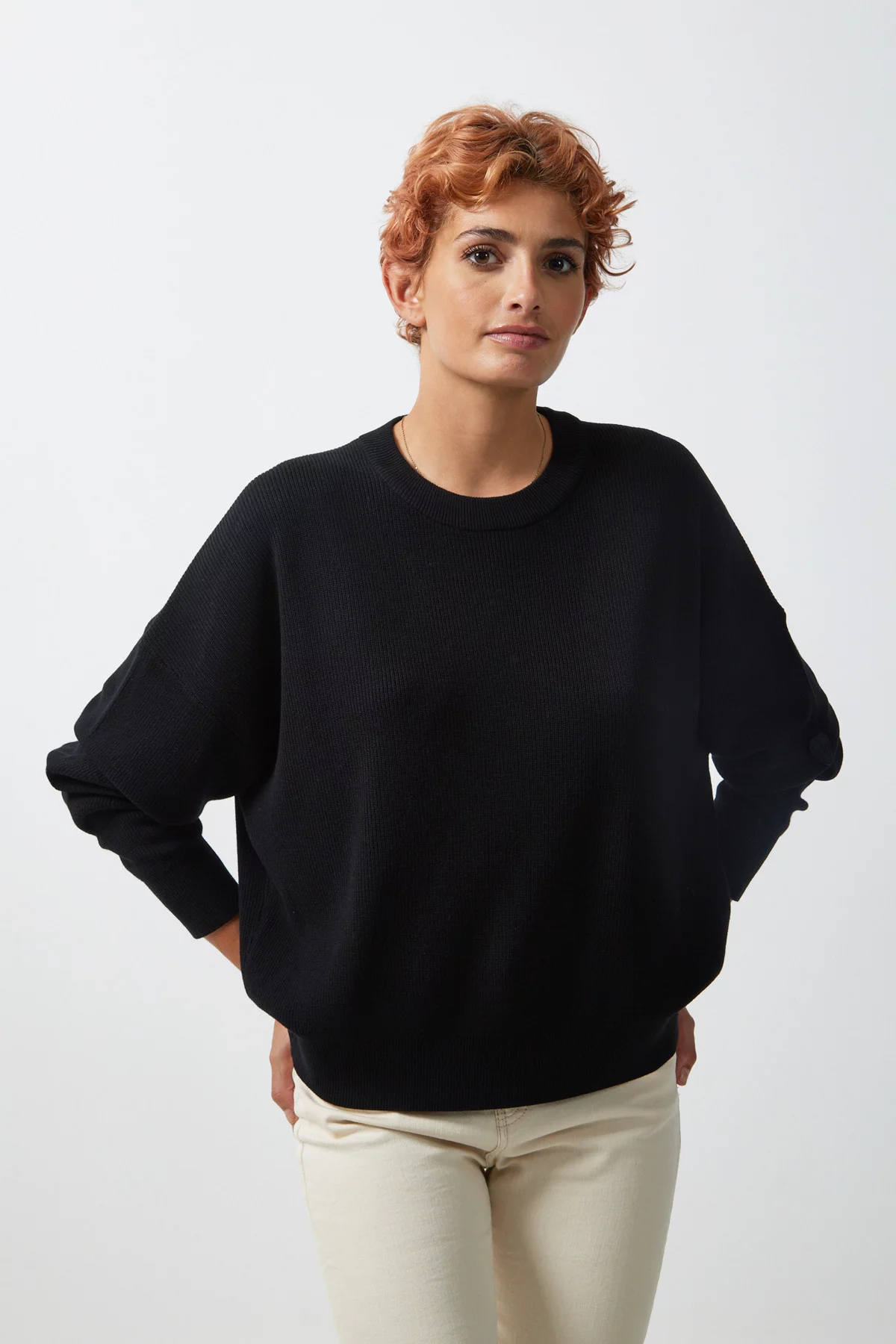 Pull col rond Armelle Black