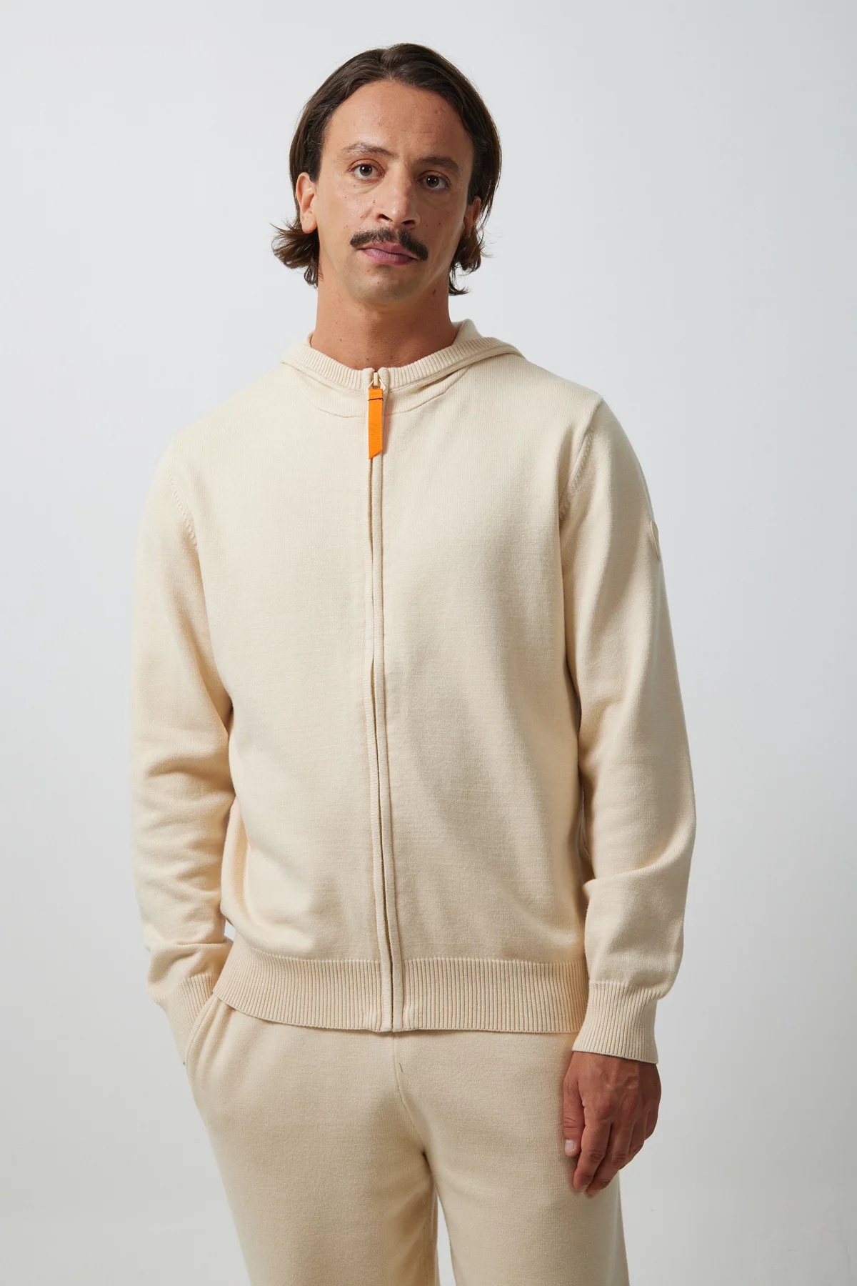 Philou zipped hoodie Vanilla