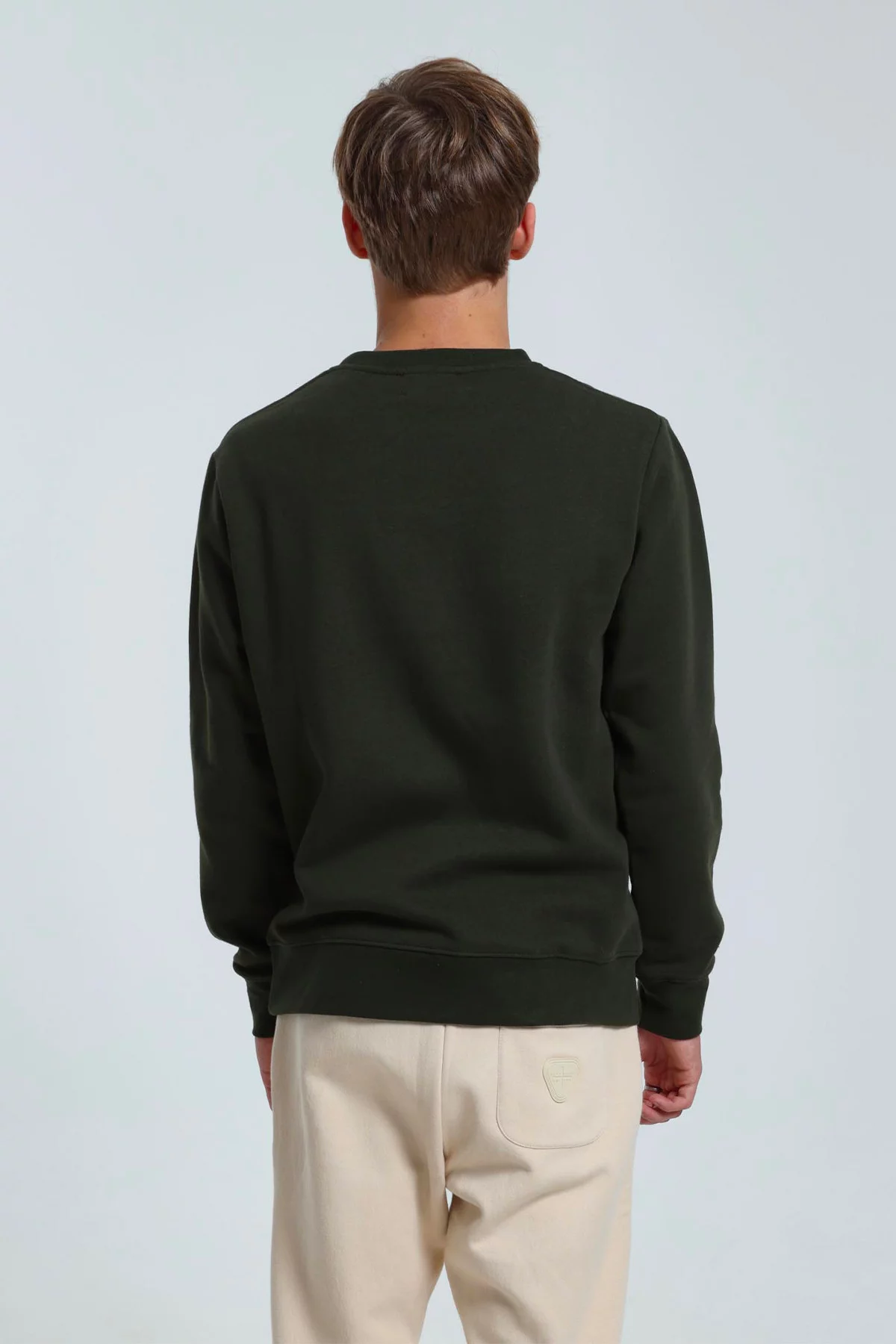Guillaume Flash round neck sweatshirt Kaki