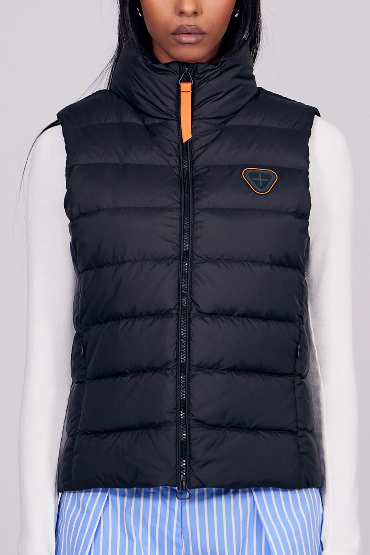 Lightweight sleeveless padded jacket with stand-up collar Rosemarie