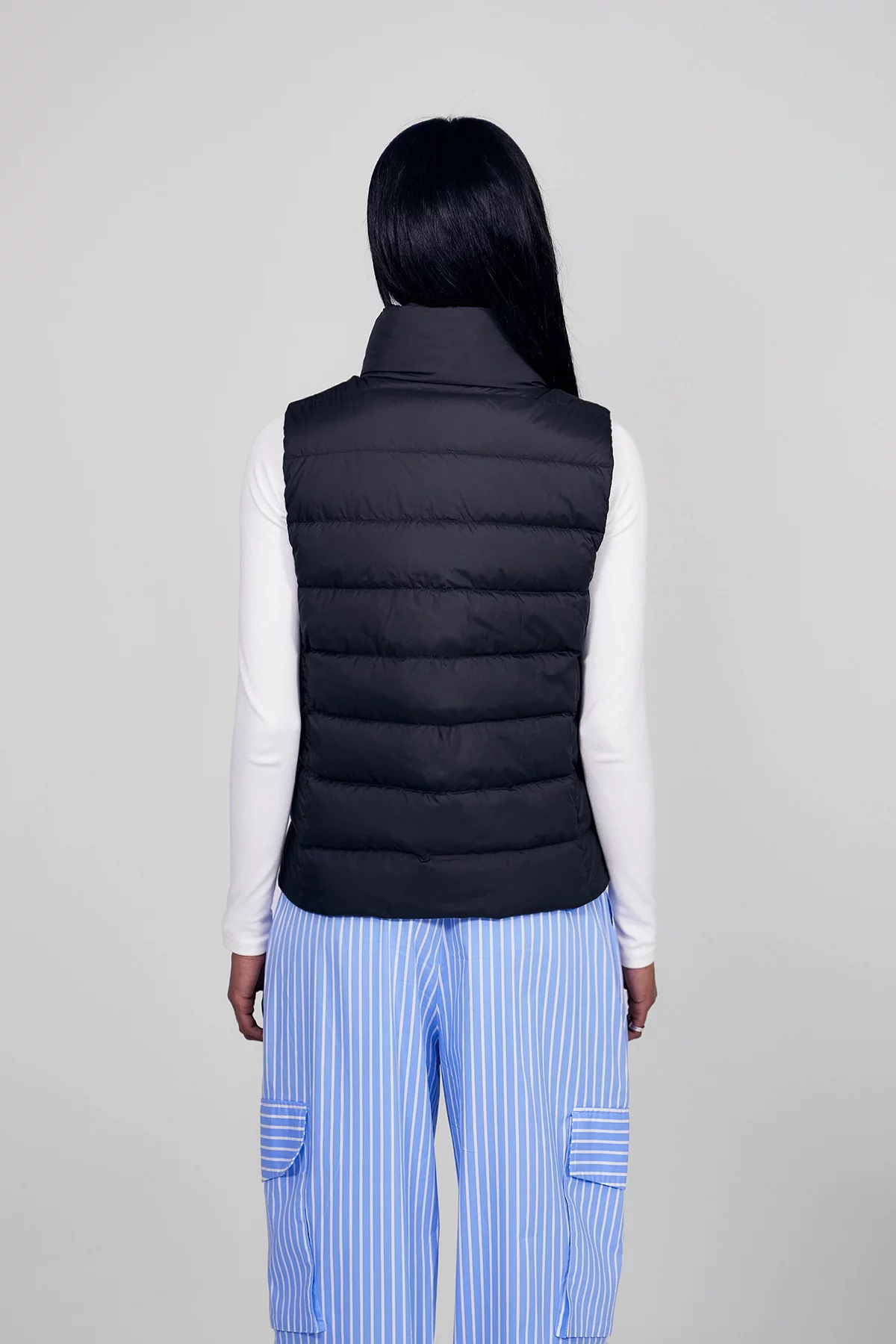 Lightweight sleeveless padded jacket with stand-up collar Rosemarie