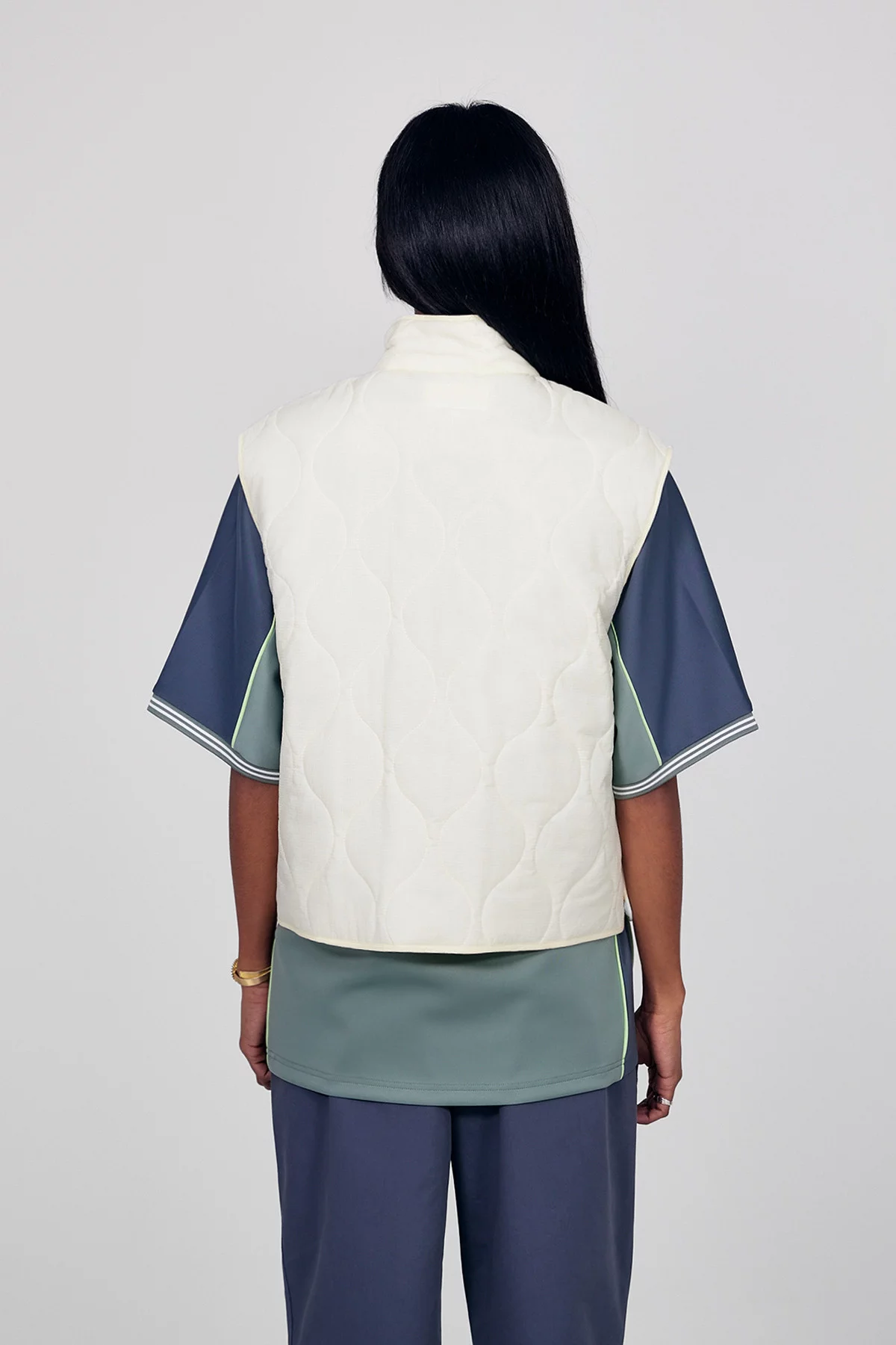 Iris sleeveless quilted jacket