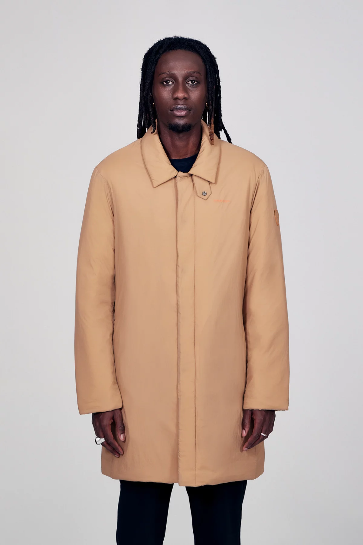 Claude straight-cut lightweight nylon coat