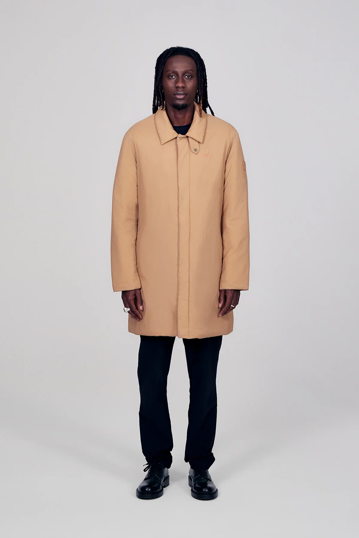 Claude straight-cut lightweight nylon coat