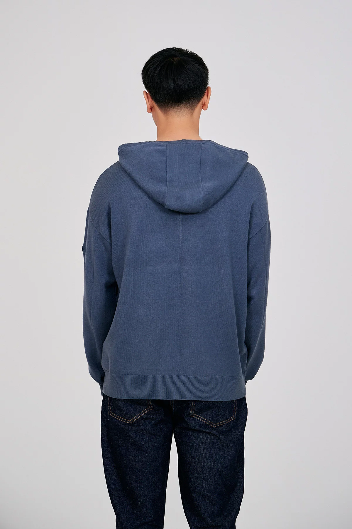 Loose-fitting hooded knit sweater Philip