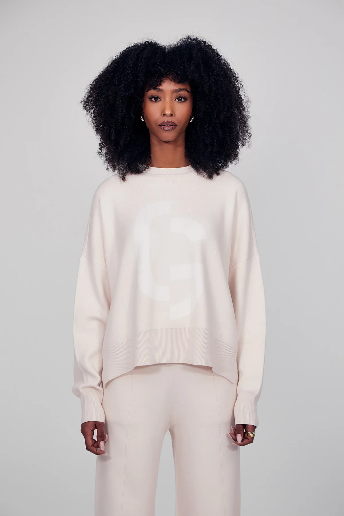 Loose-fitting jacquard sweater Natalia