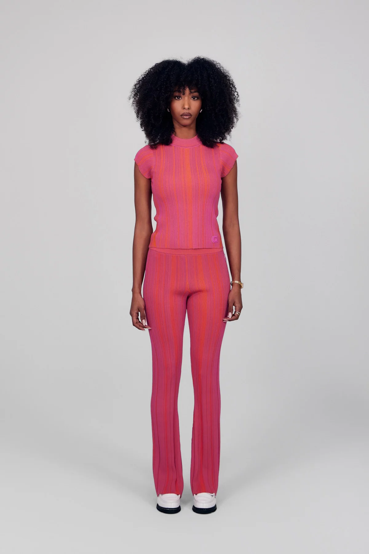 Pantalon flare moulant deals