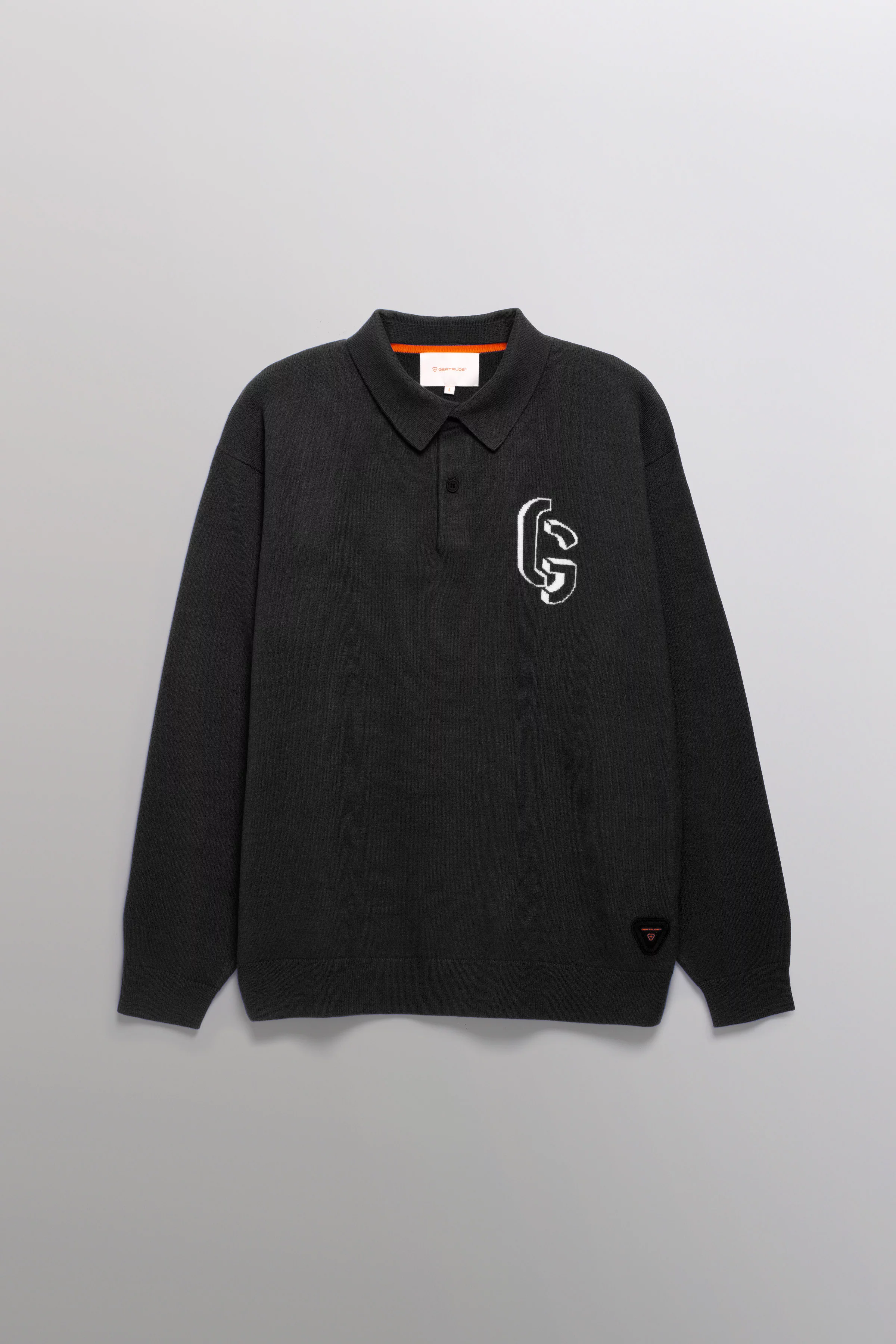 Gareth Jacquard Long Sleeve Polo Shirt