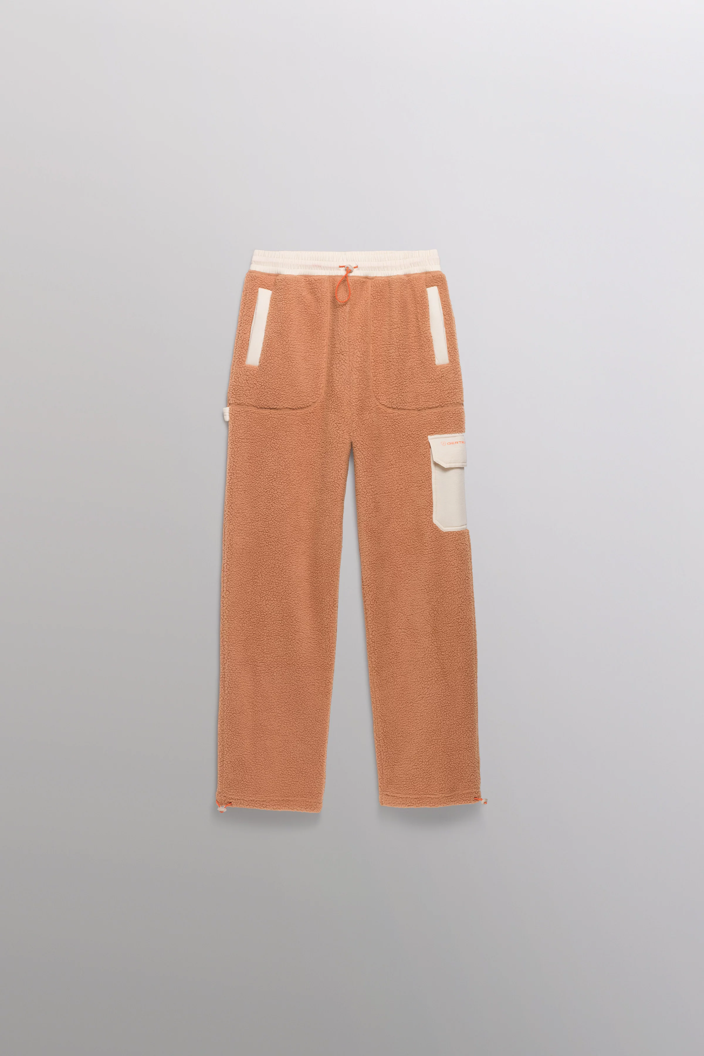 Two-tone unisex straight-cut trousers in Tetsuo sherpa