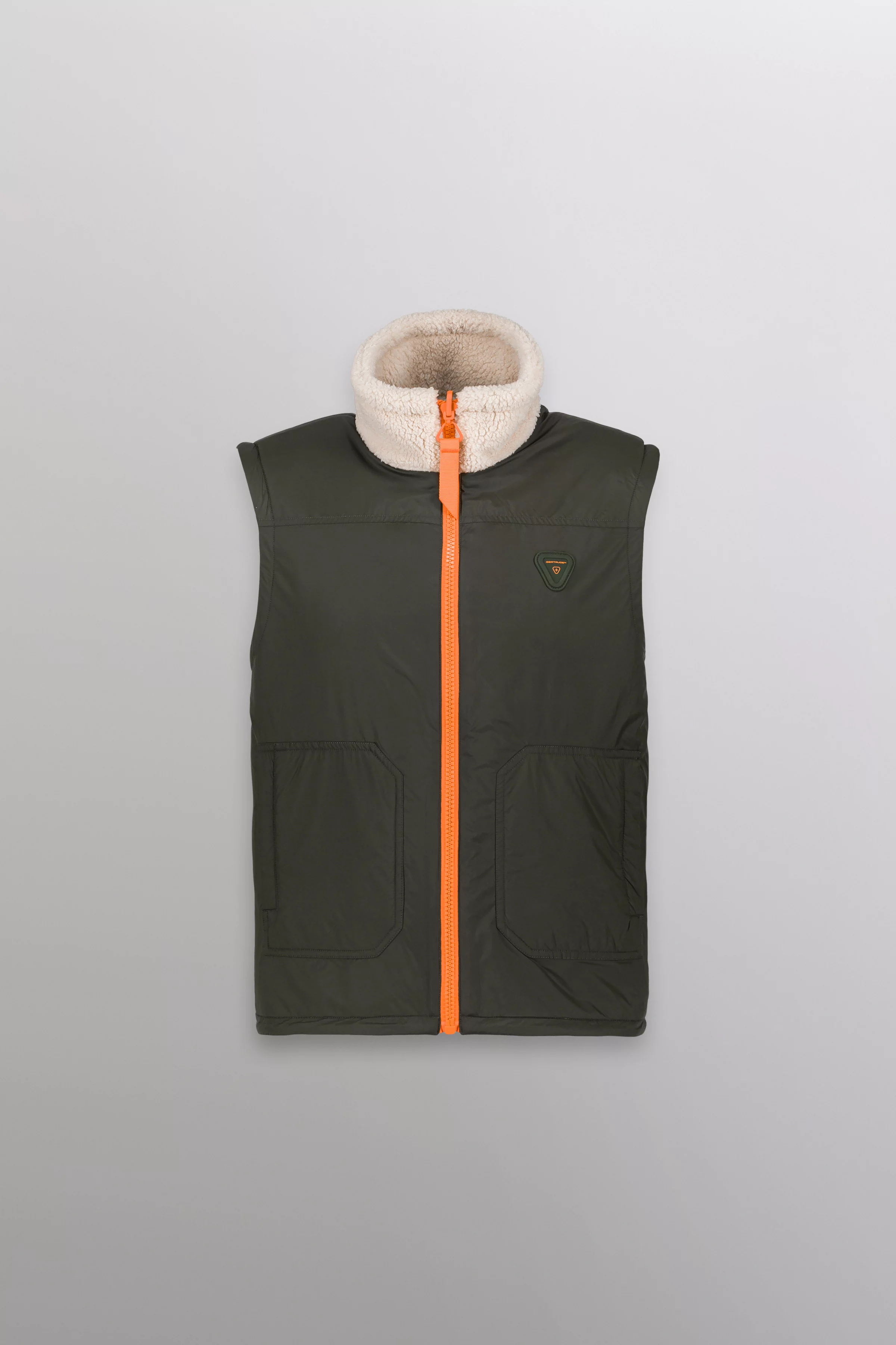 Bakary reversible sherpa sleeveless jacket