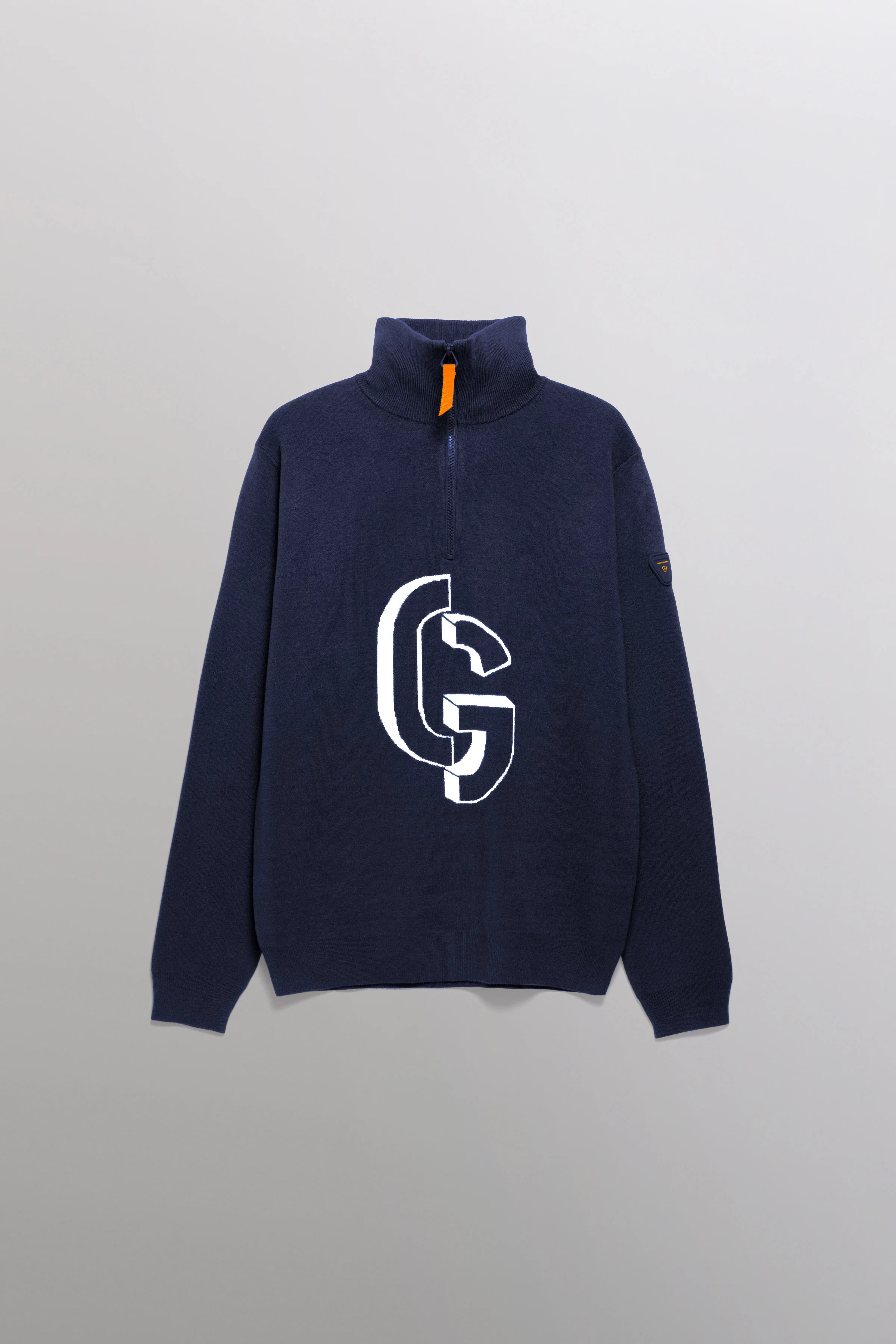 Lewis high collar zip sweater