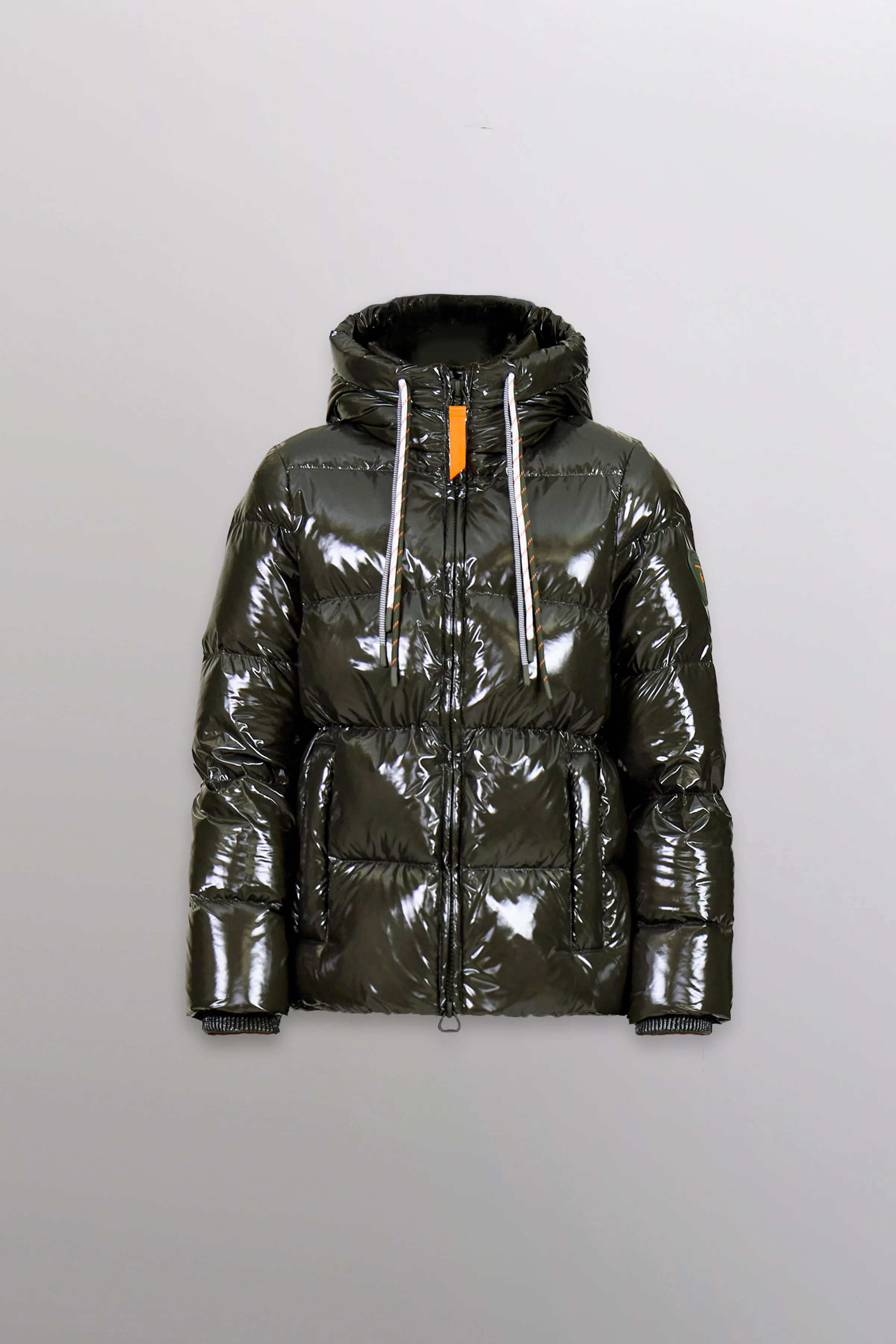 Oprah Bright glossy nylon fitted jacket