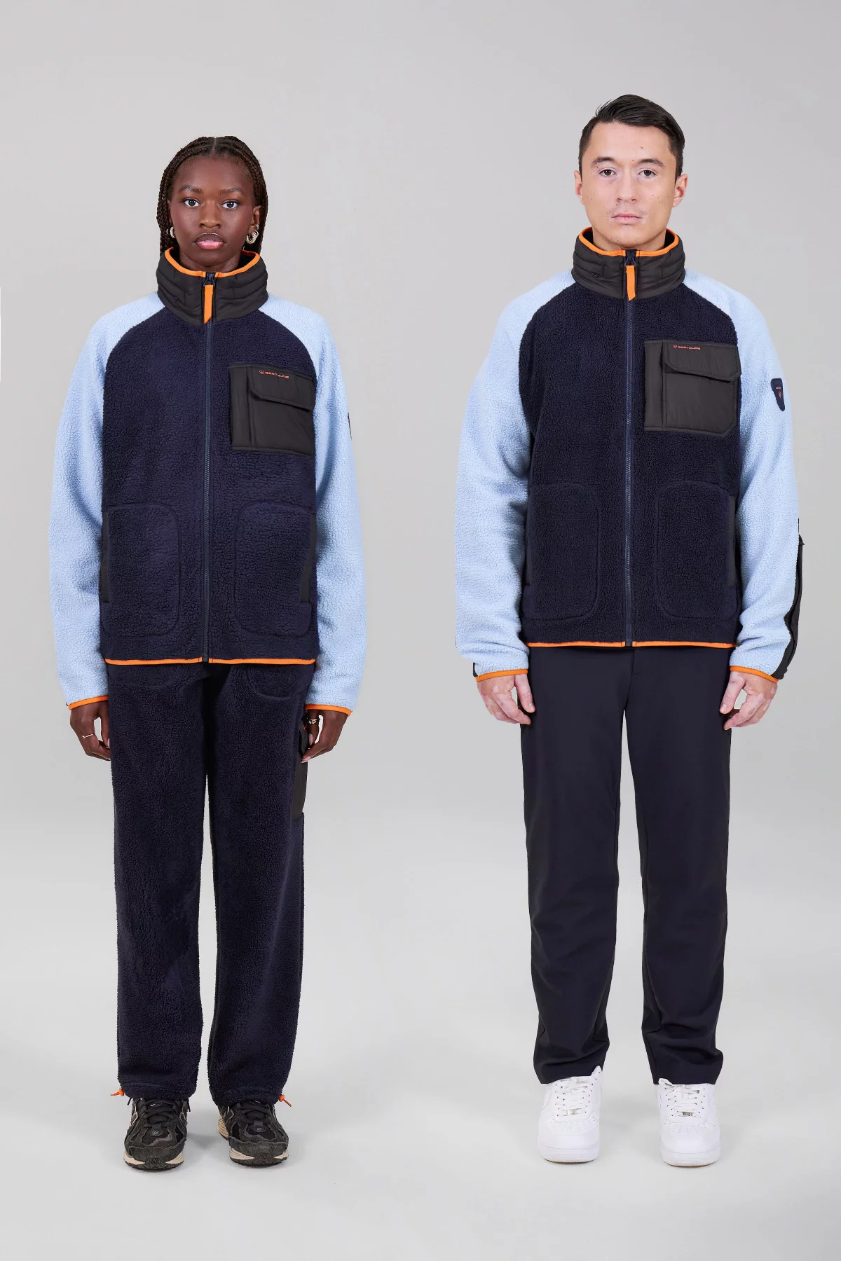 Veste en sherpas bicolore...