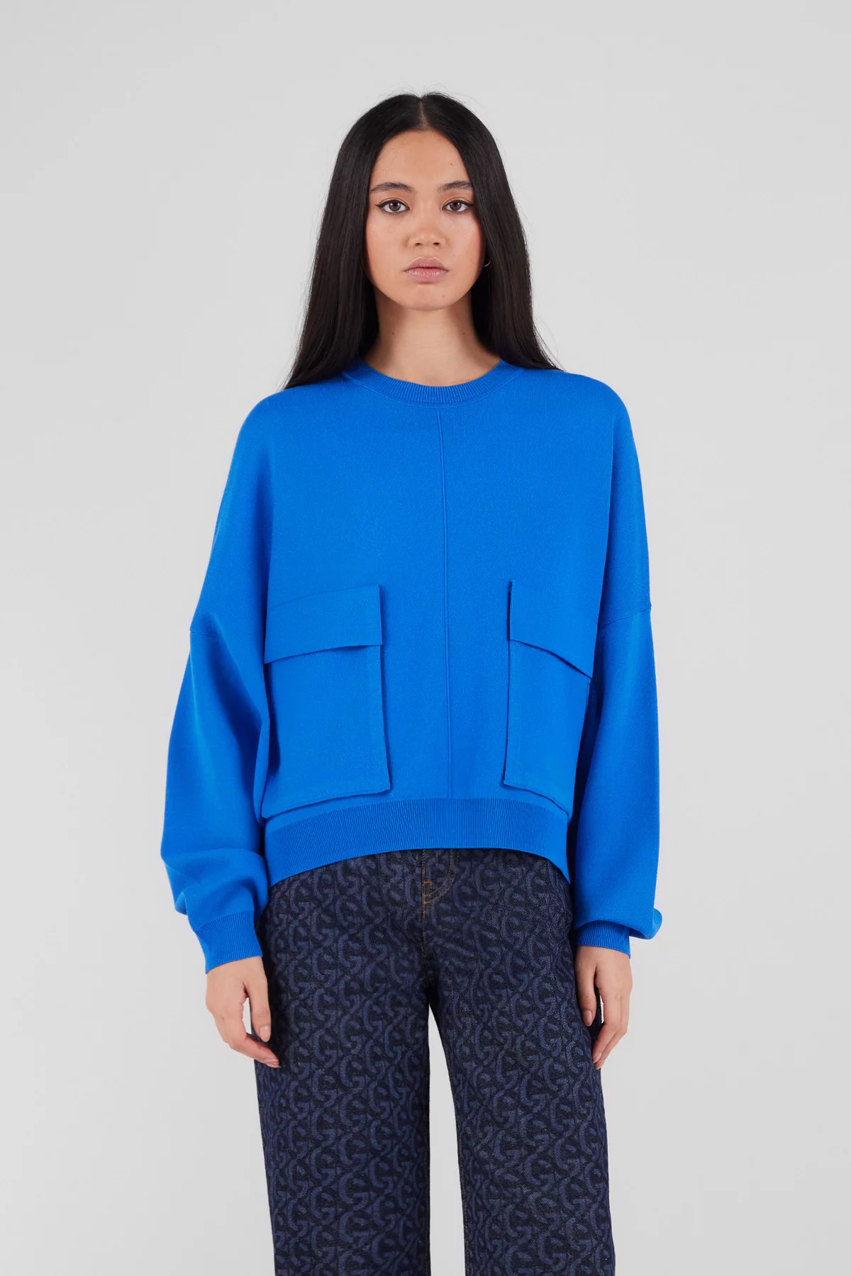 Pull col rond en maille...