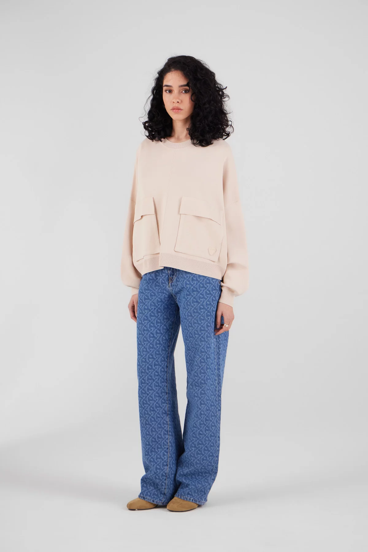 Pull col rond en maille Chandler
