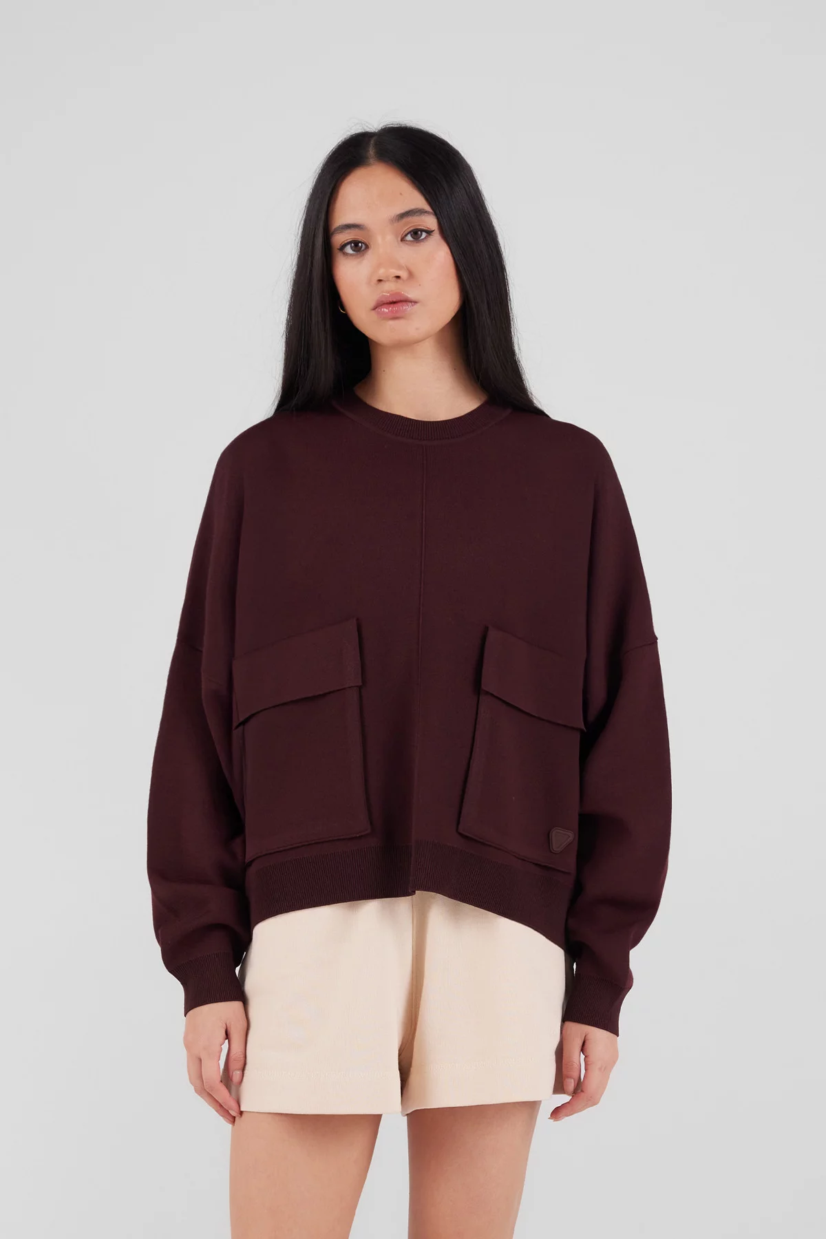 Pull col rond en maille...