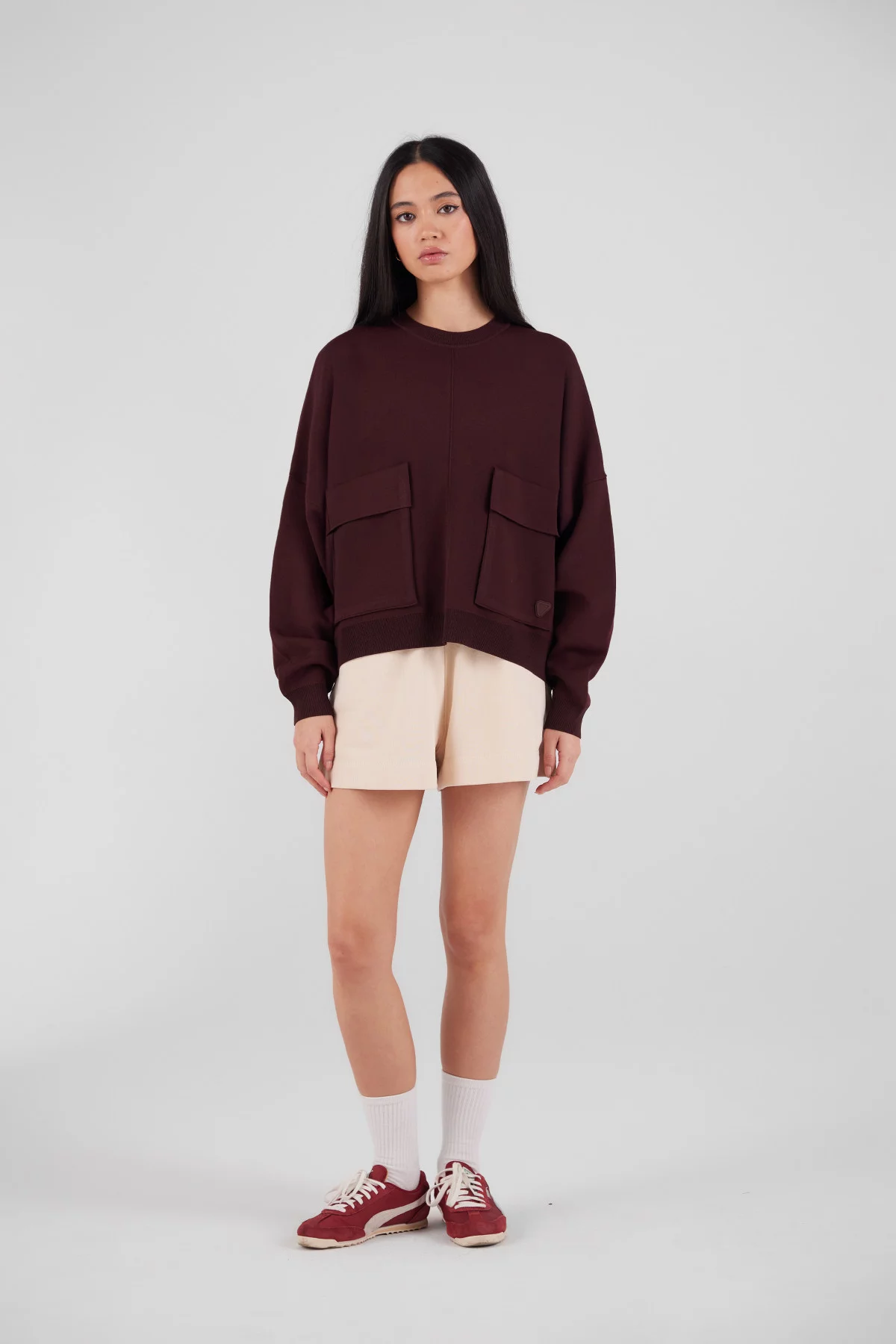 Pull col rond en maille Chandler