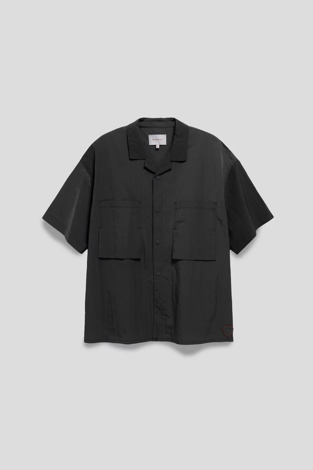 Chemise en nylon oversize à manches courtes Nils
