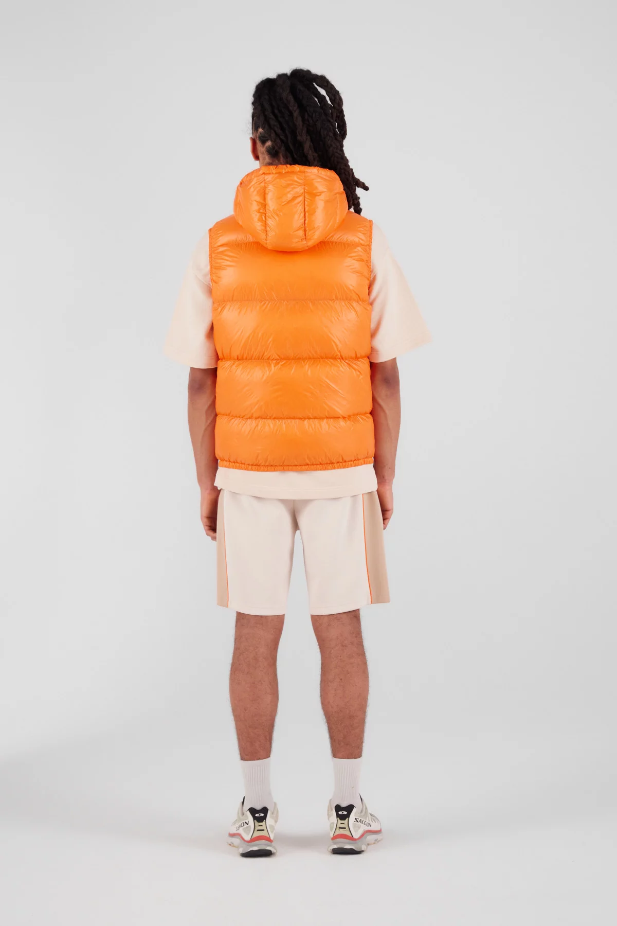 Doudoune sans manches en nylon brillant Cesar