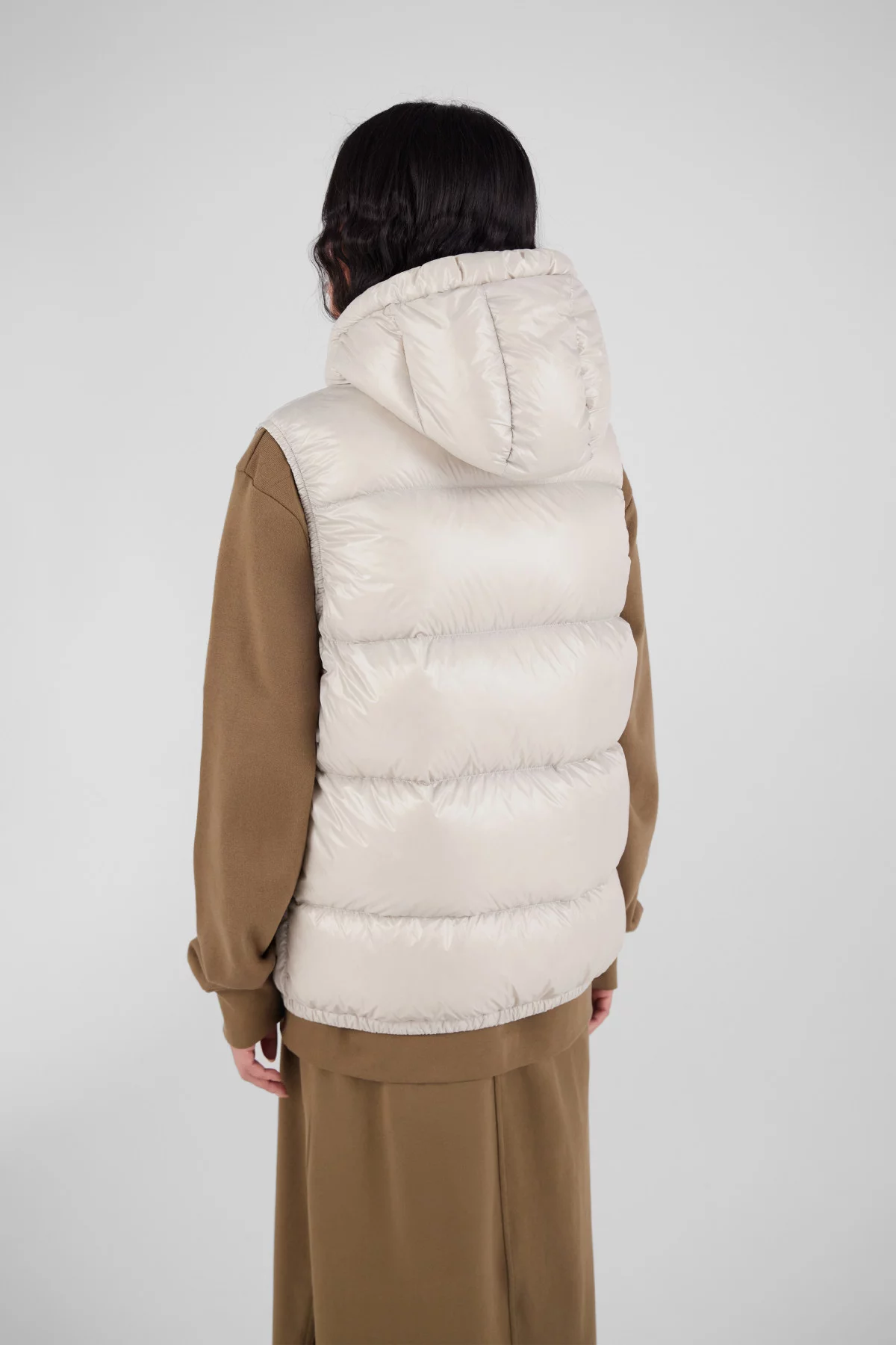 Doudoune sans manches en nylon brillant Cesar