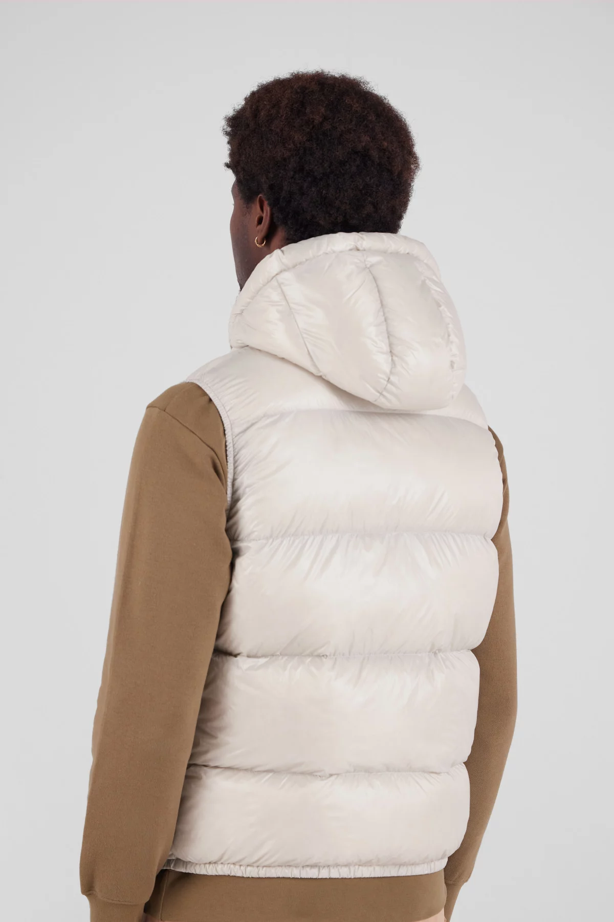 Doudoune sans manches en nylon brillant Cesar