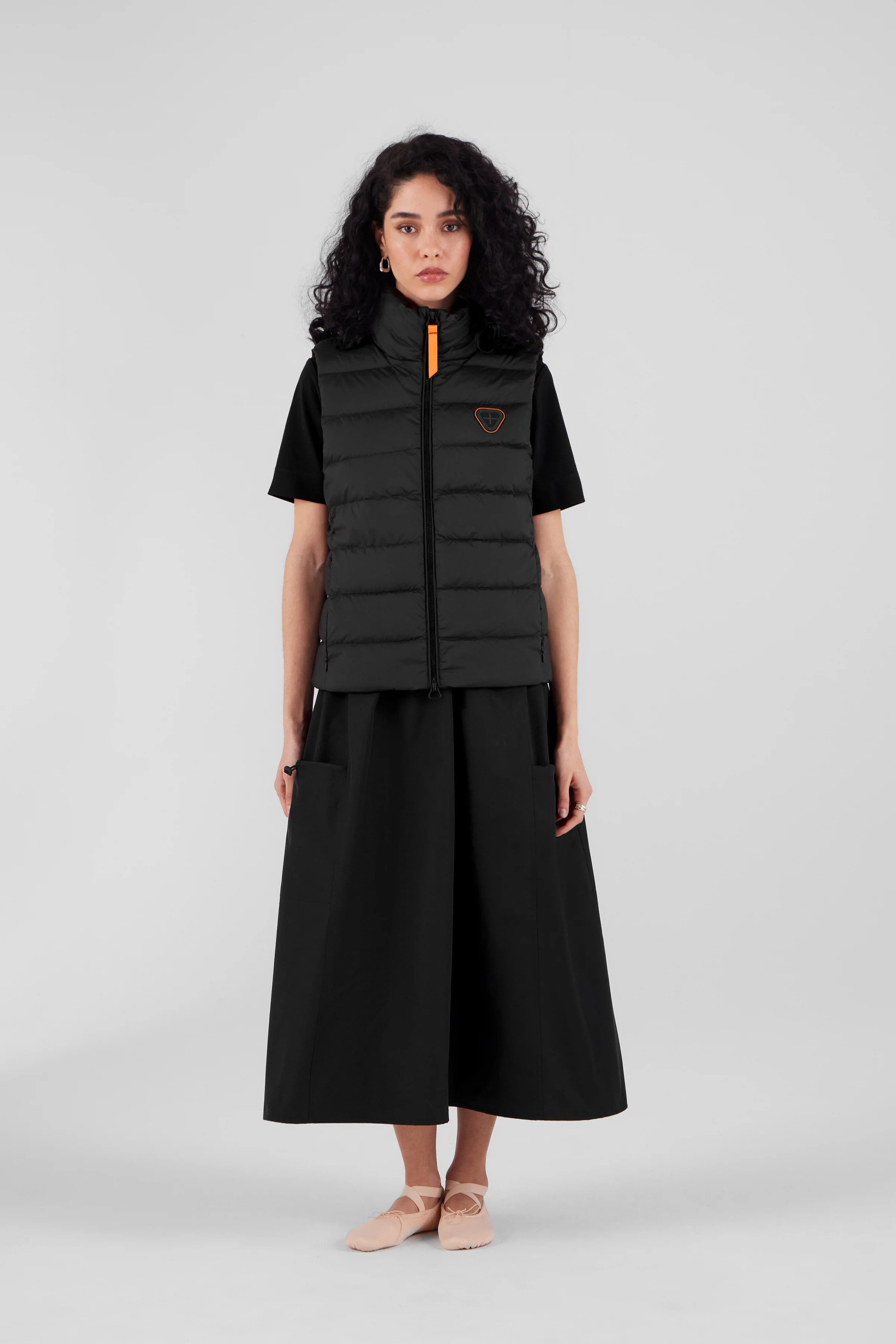 Sleeveless padded jacket with stand-up collar Rosemarie