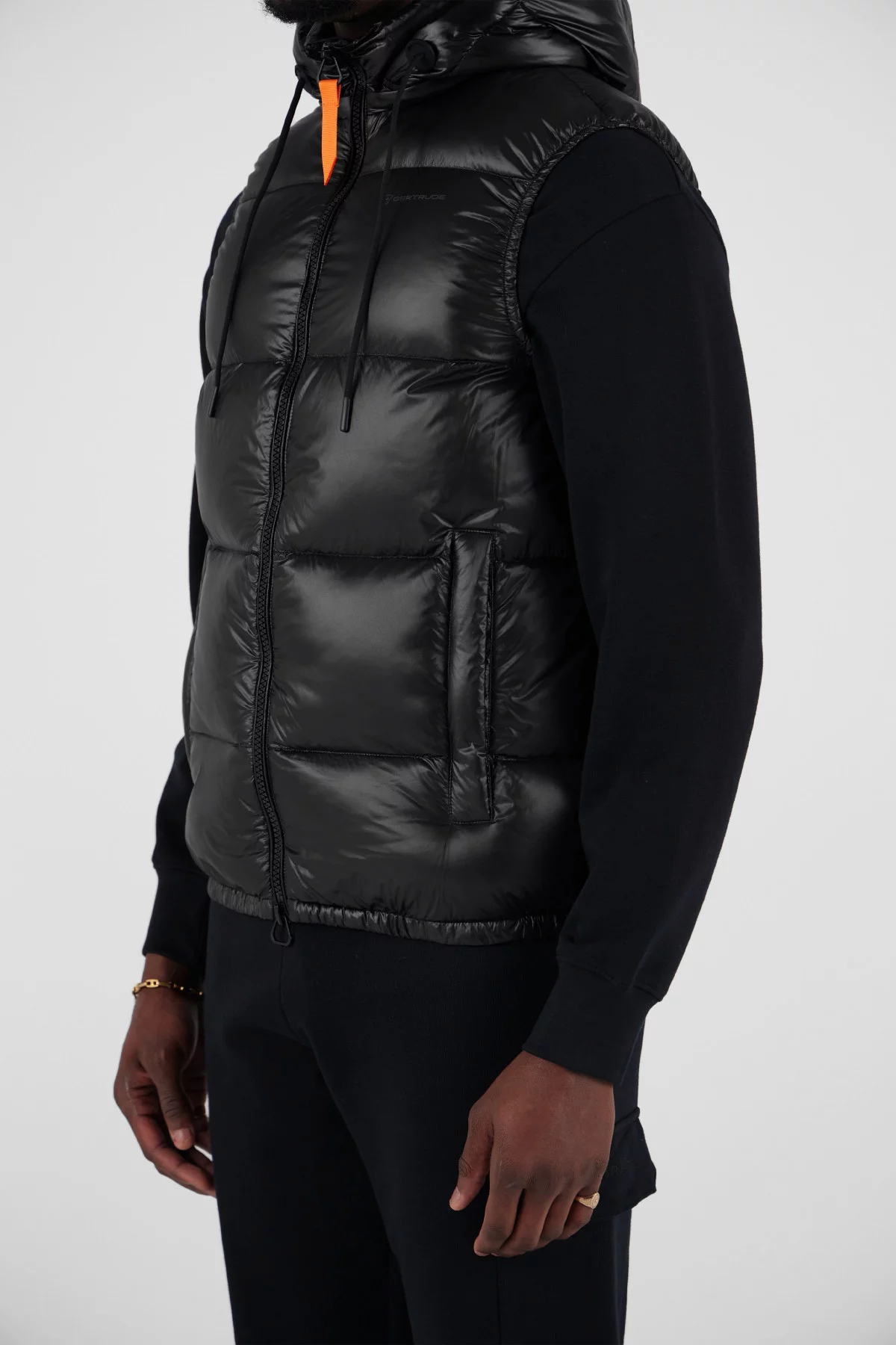 Doudoune sans manches en nylon brillant Cesar