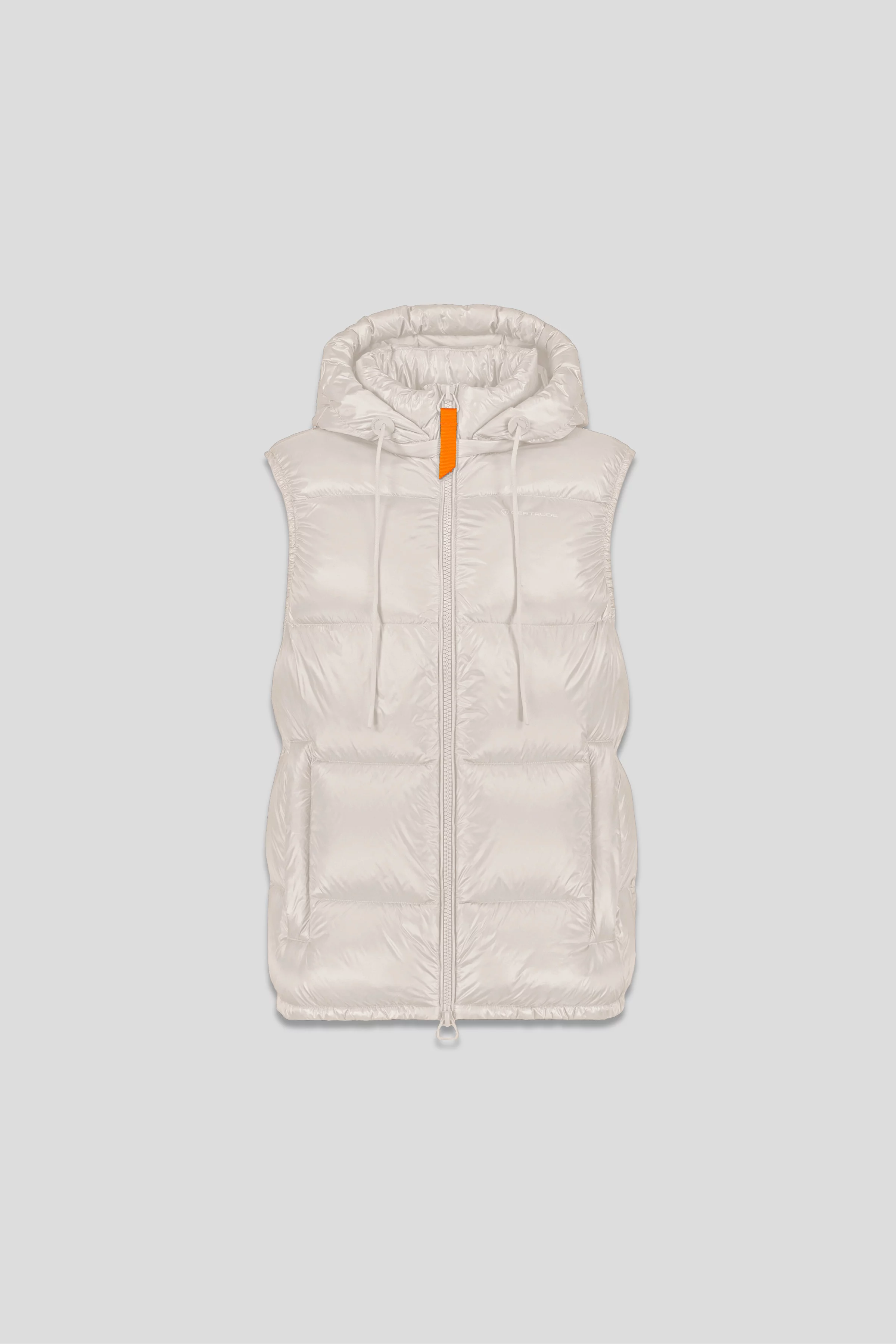 Sleeveless down jacket in shiny nylon Cesar